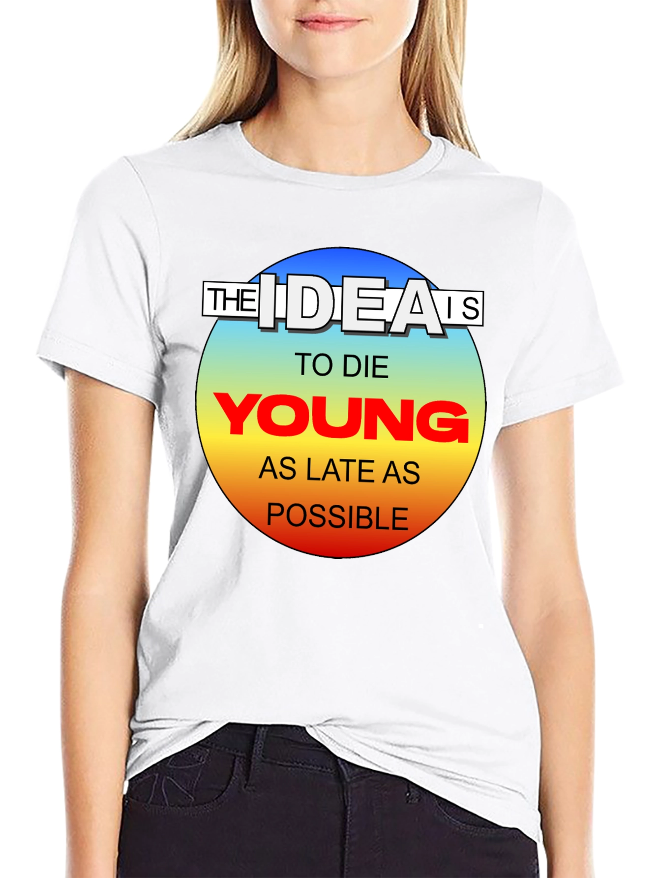 The Idea Is To Die Young Mens Black T-Shirt