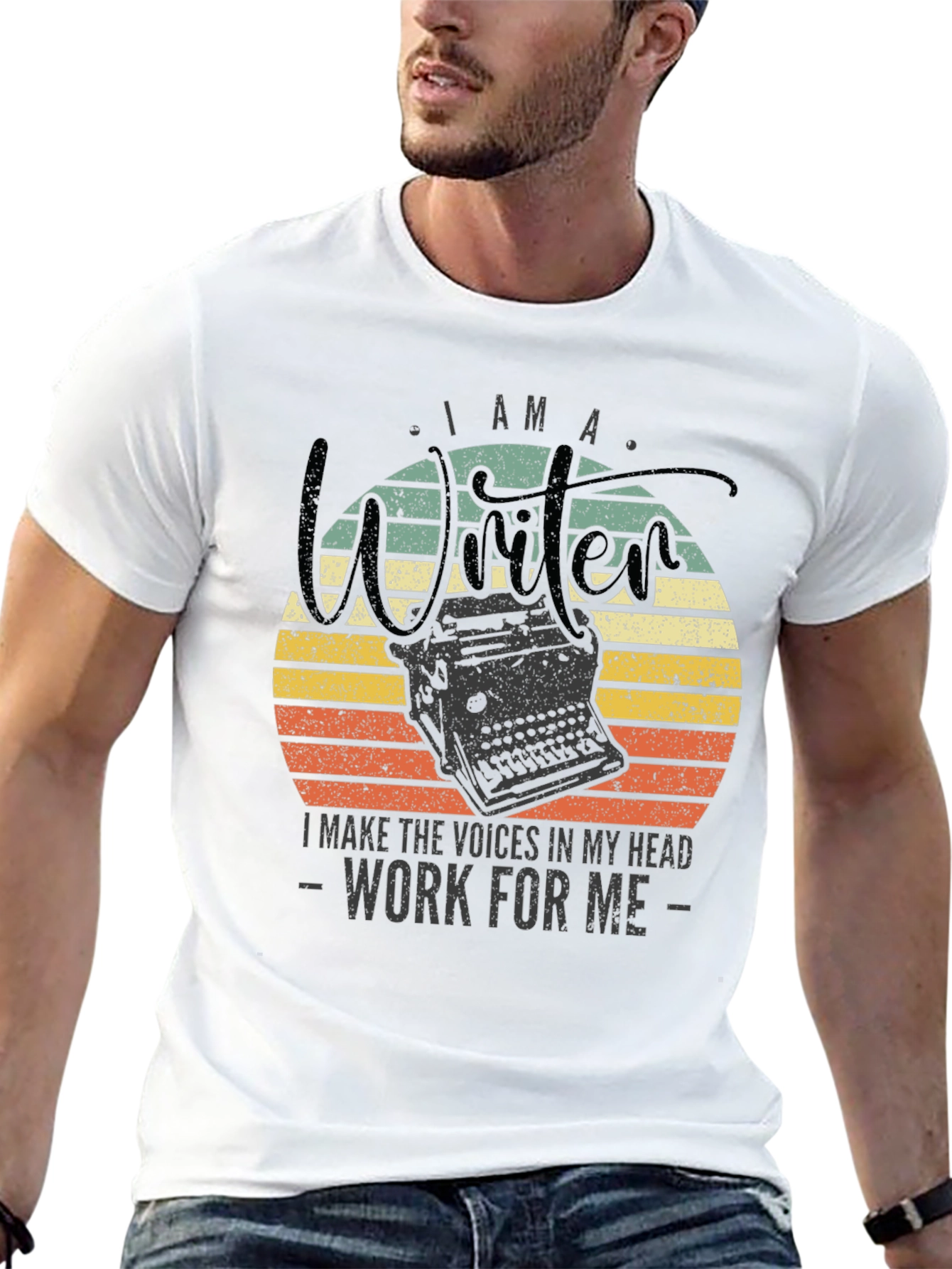 Writer T-Shirt: I Make The Voices Work