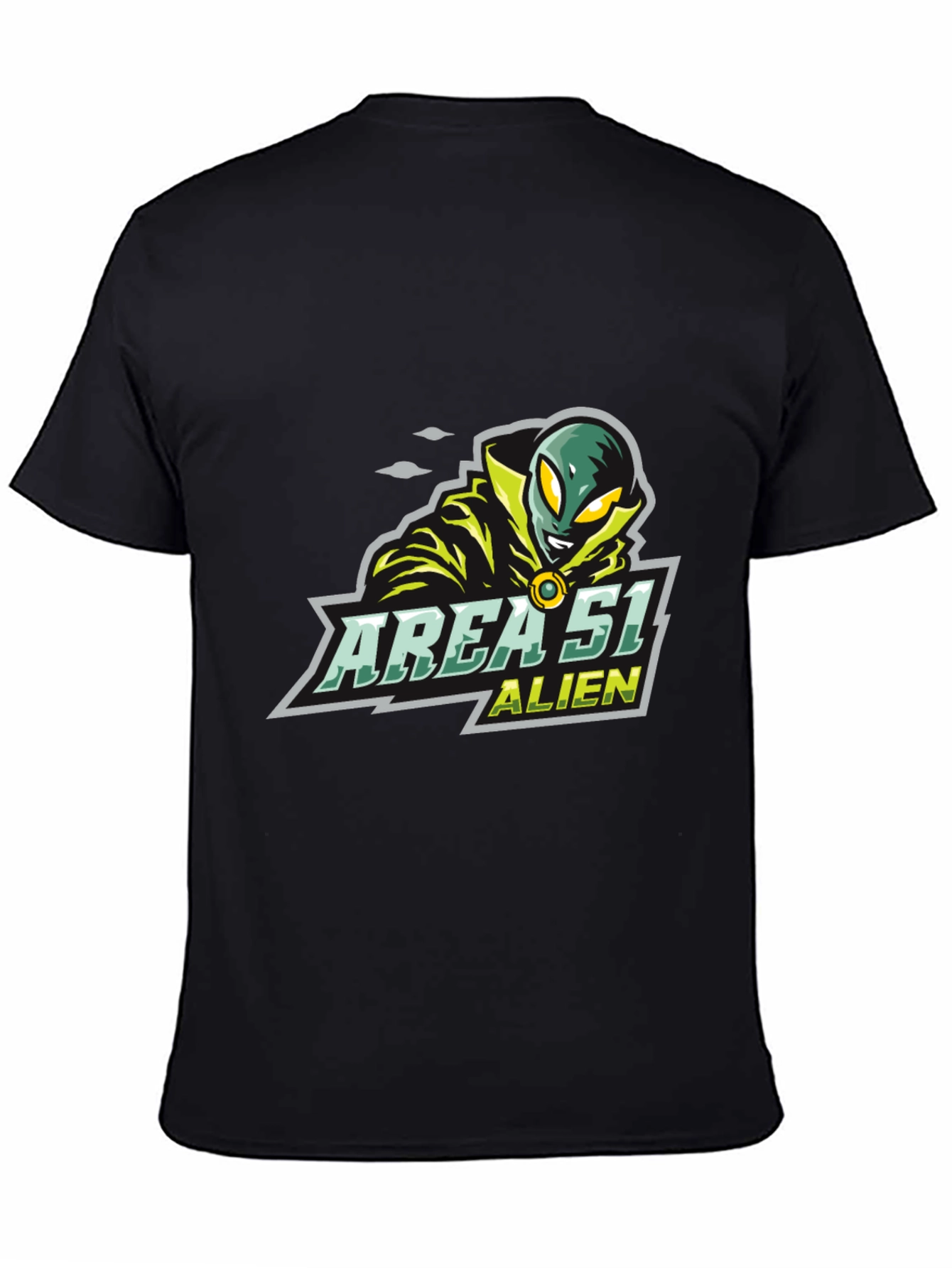 Area 51 Alien Graphic T-Shirt - Black Tee