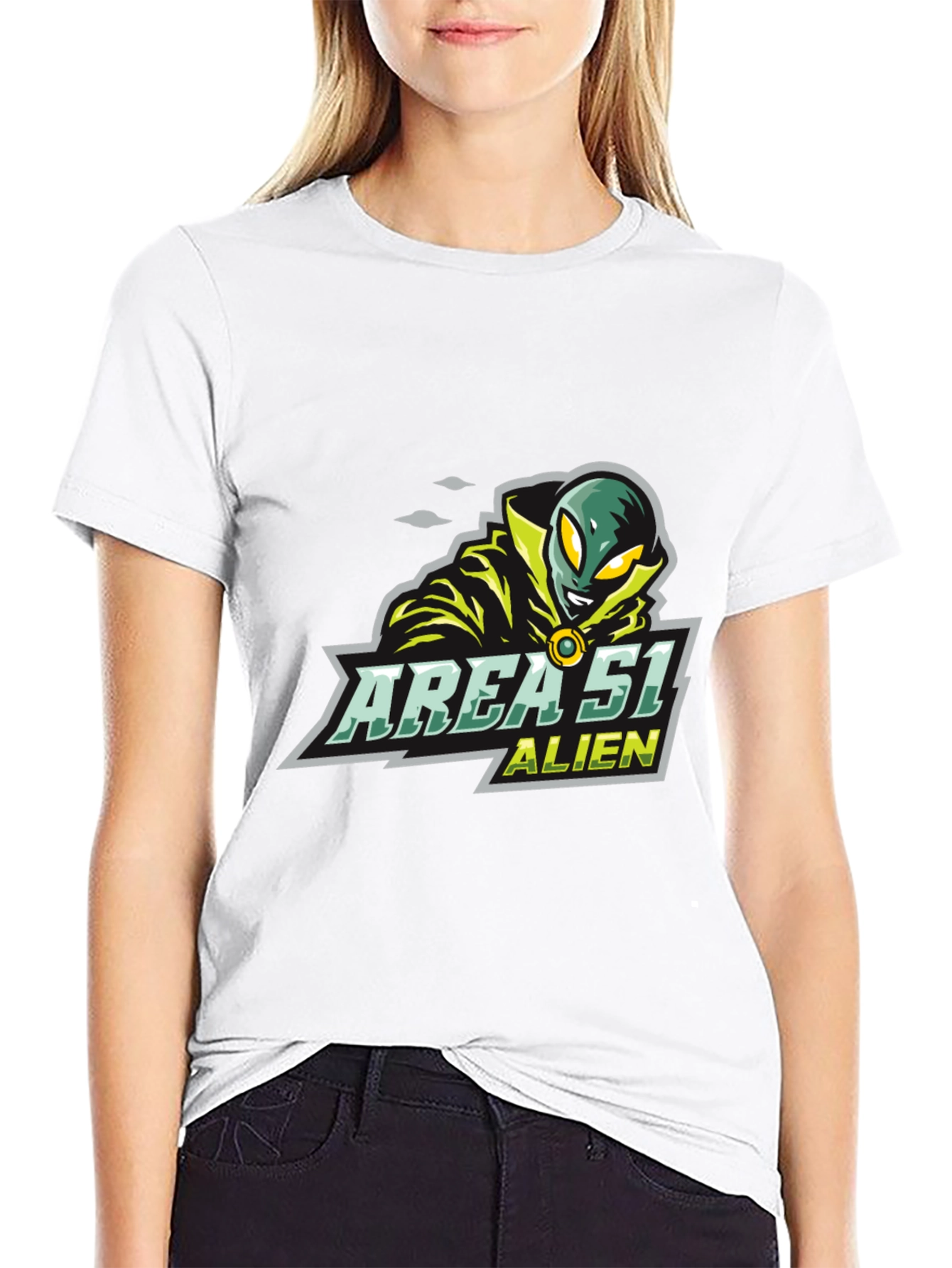 Area 51 Alien Graphic T-Shirt - Black Tee