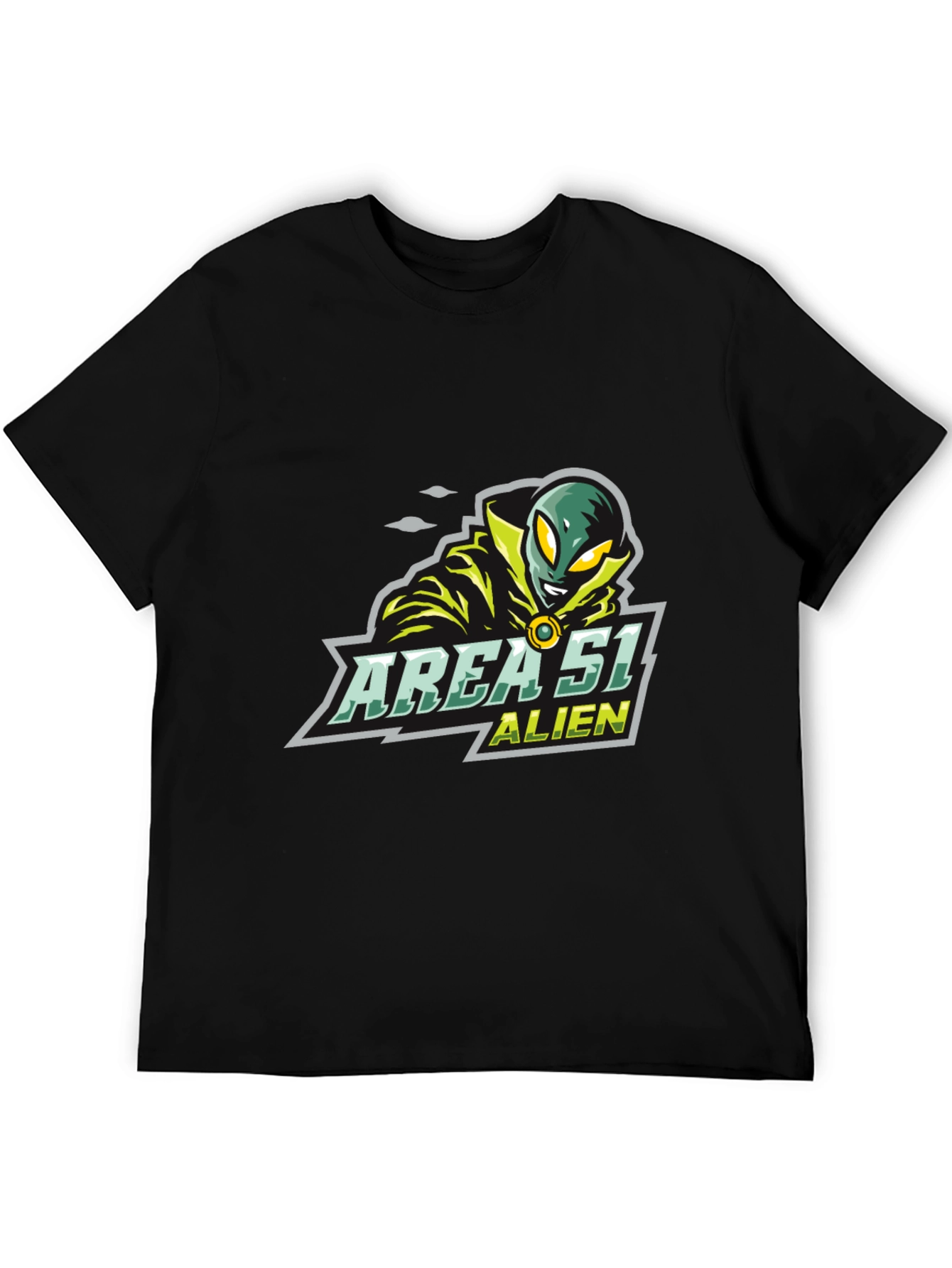 Area 51 Alien Graphic T-Shirt - Black Tee