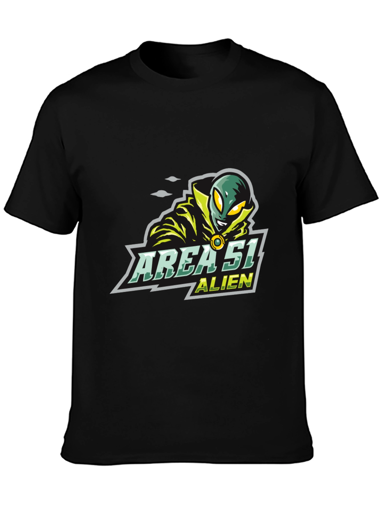Area 51 Alien Graphic T-Shirt - Black Tee