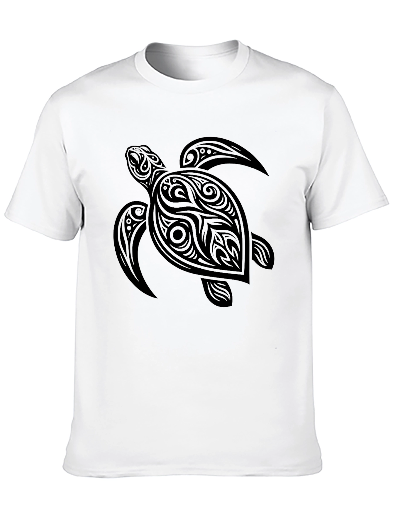Tribal Turtle Graphic Tee - Mens Black T-Shirt
