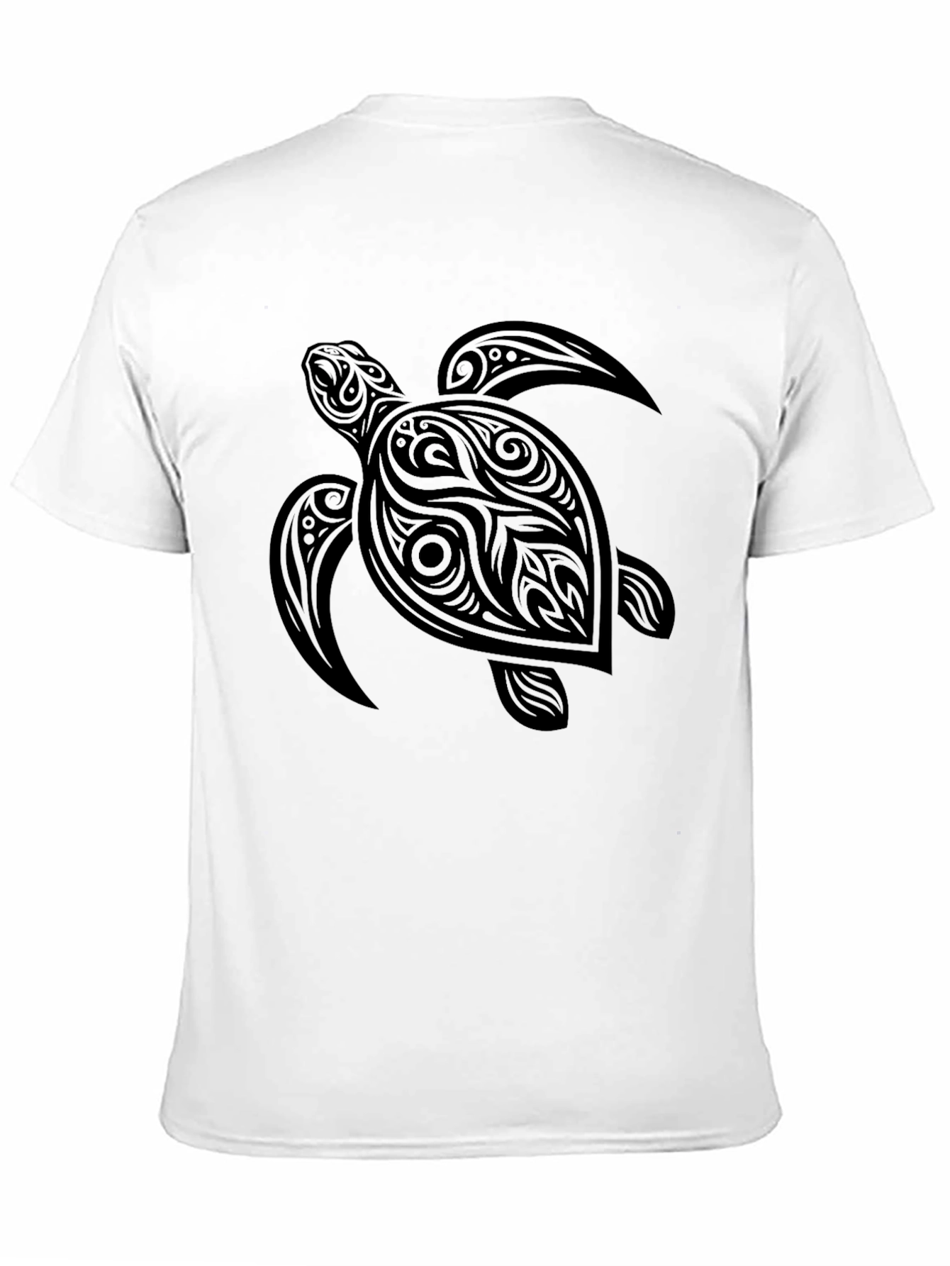 Tribal Turtle Graphic Tee - Mens Black T-Shirt