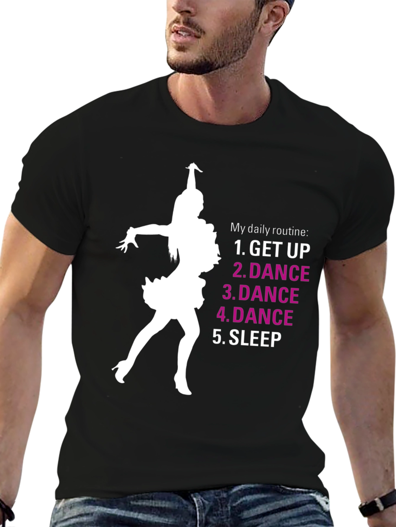 Dance Routine Graphic Tee - Black T-Shirt