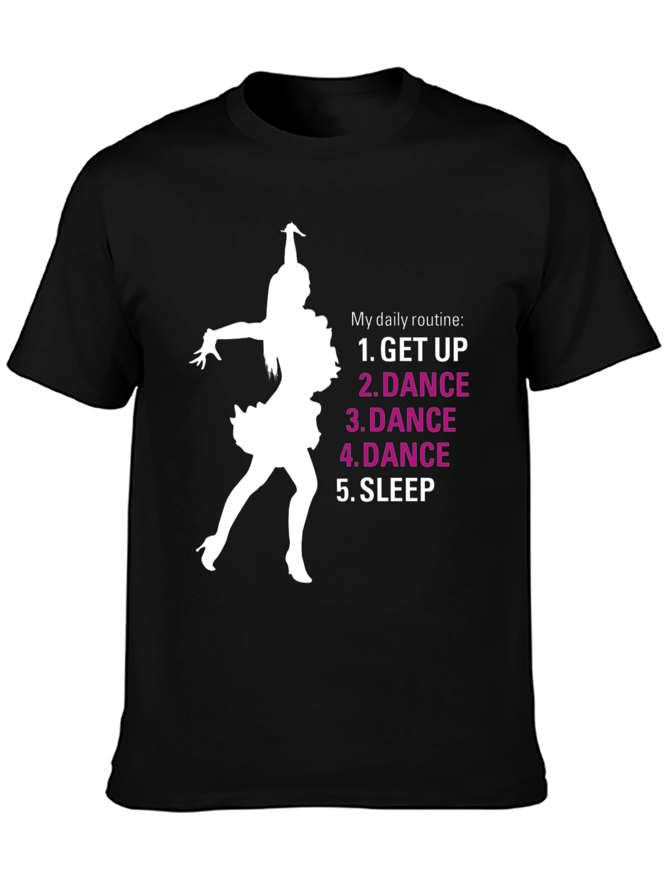 Dance Routine Graphic Tee - Black T-Shirt