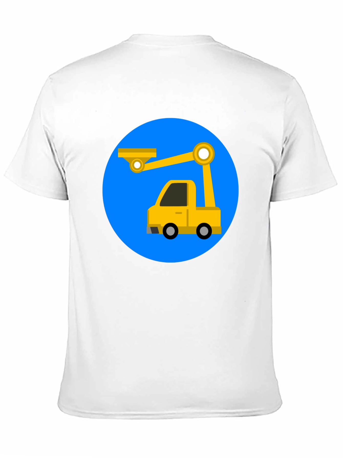 Cartoon Crane Truck T-Shirt - Black