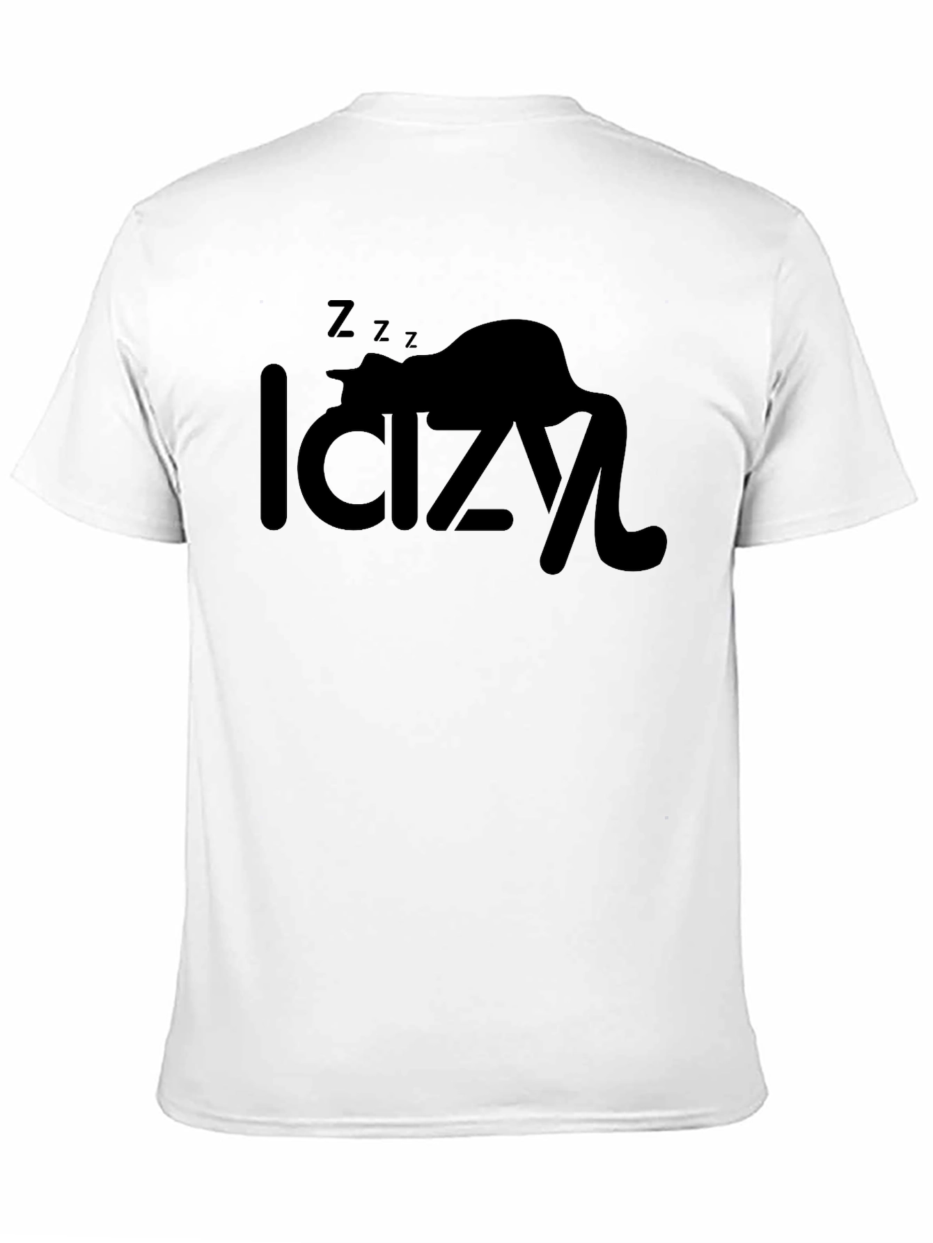 Lazy Cat Black T-Shirt - Relaxed Fit