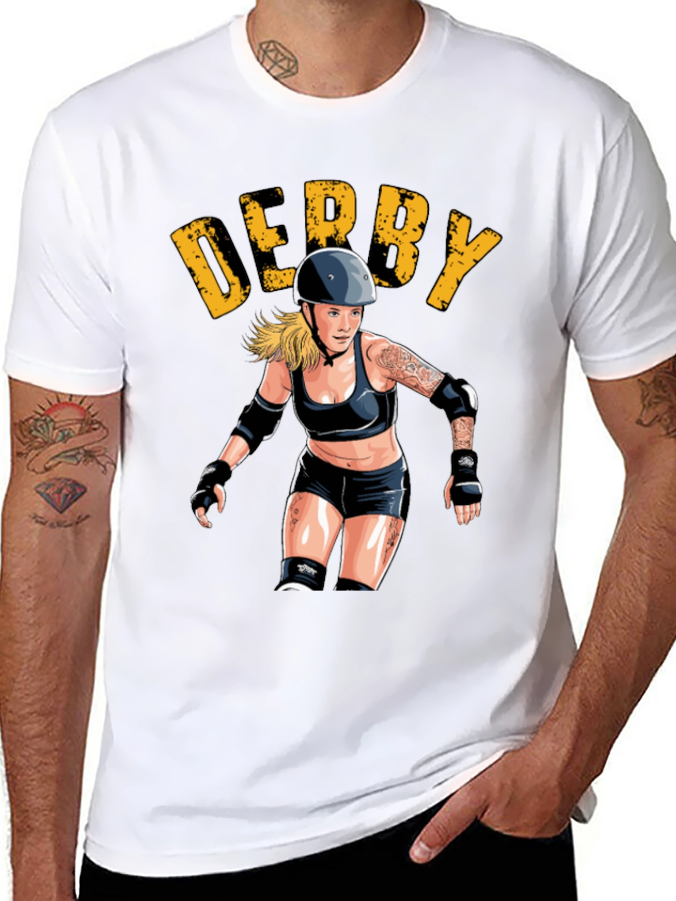 Derby Roller Girl Graphic Tee - Black