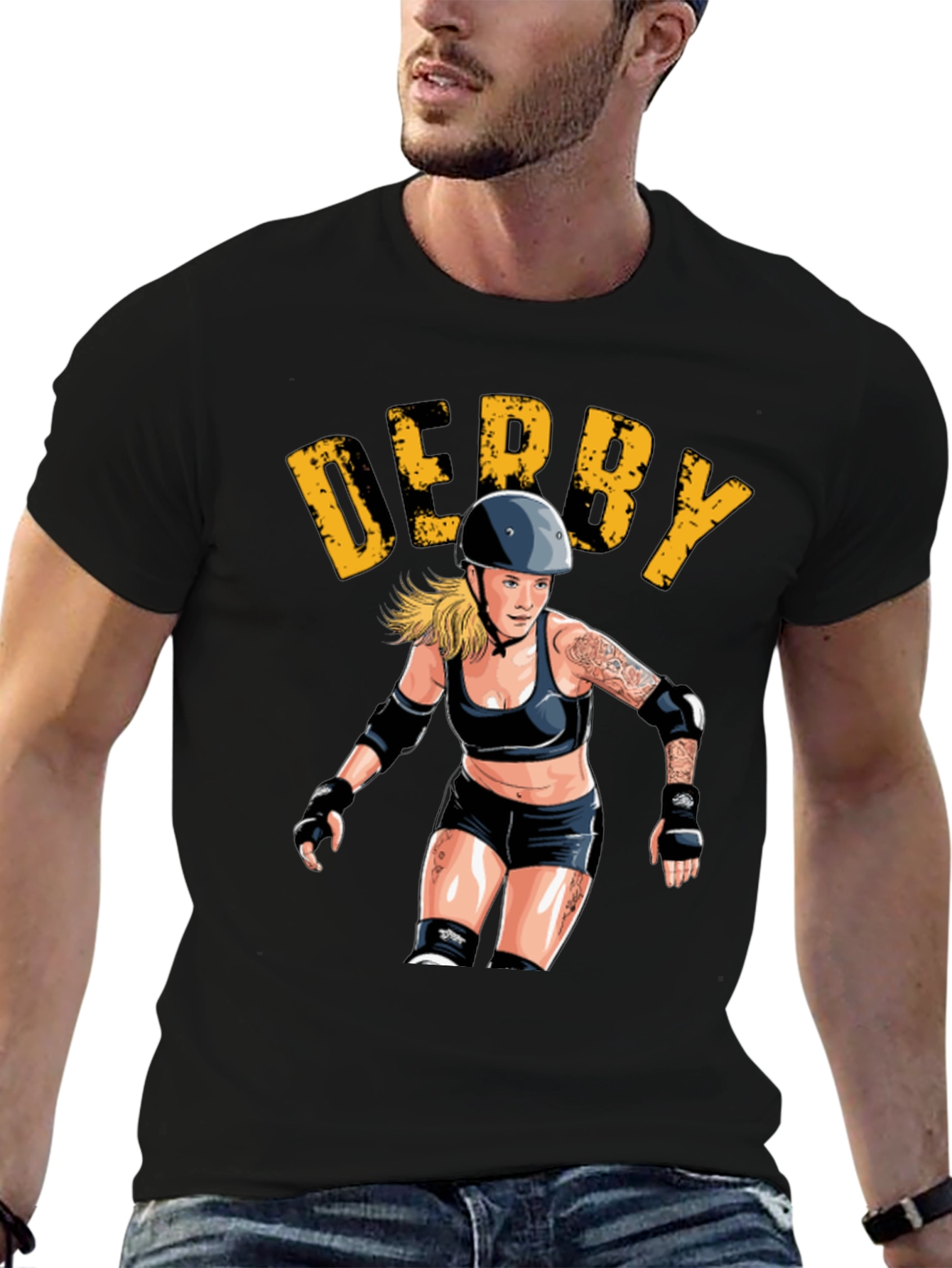Derby Roller Girl Graphic Tee - Black