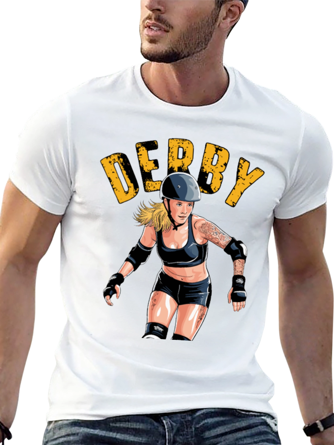 Derby Roller Girl Graphic Tee - Black