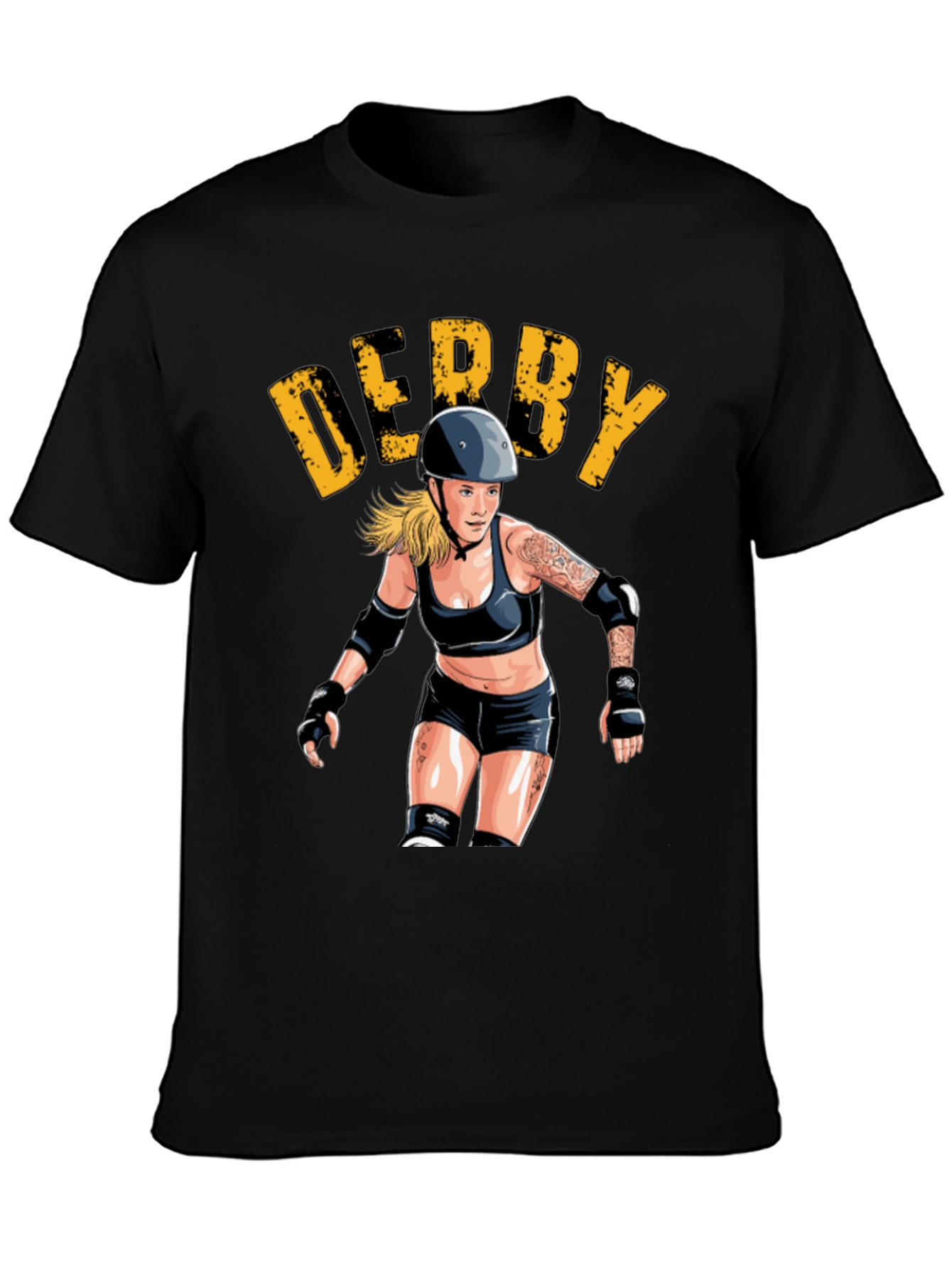 Derby Roller Girl Graphic Tee - Black