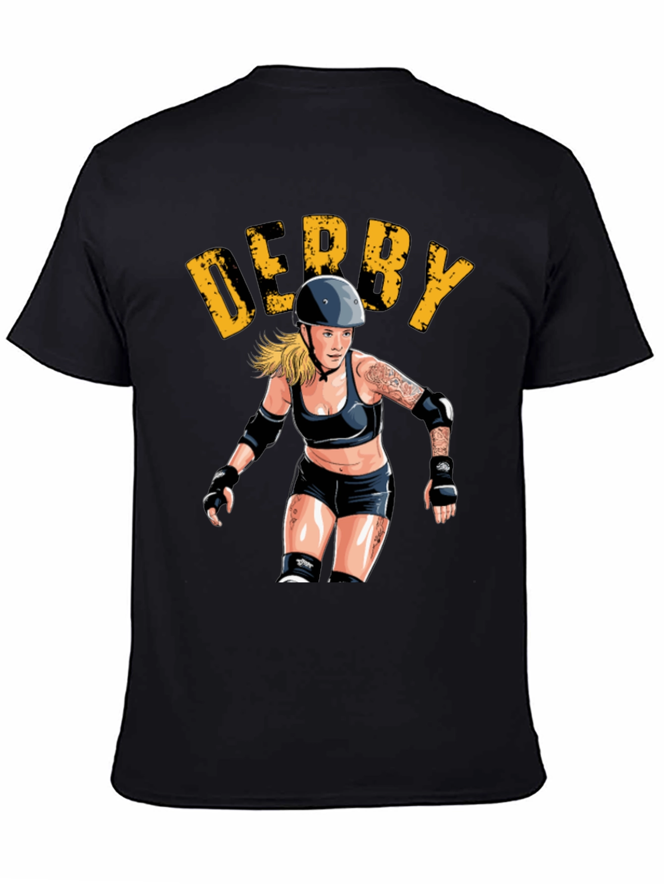 Derby Roller Girl Graphic Tee - Black