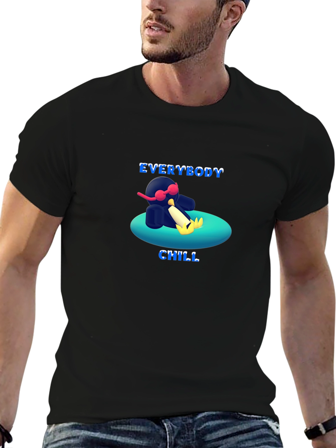 Everybody Chill T-Shirt - Cool Penguin Summer Tee