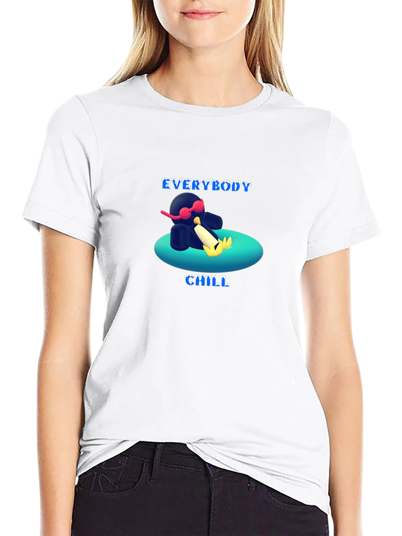 Everybody Chill T-Shirt - Cool Penguin Summer Tee