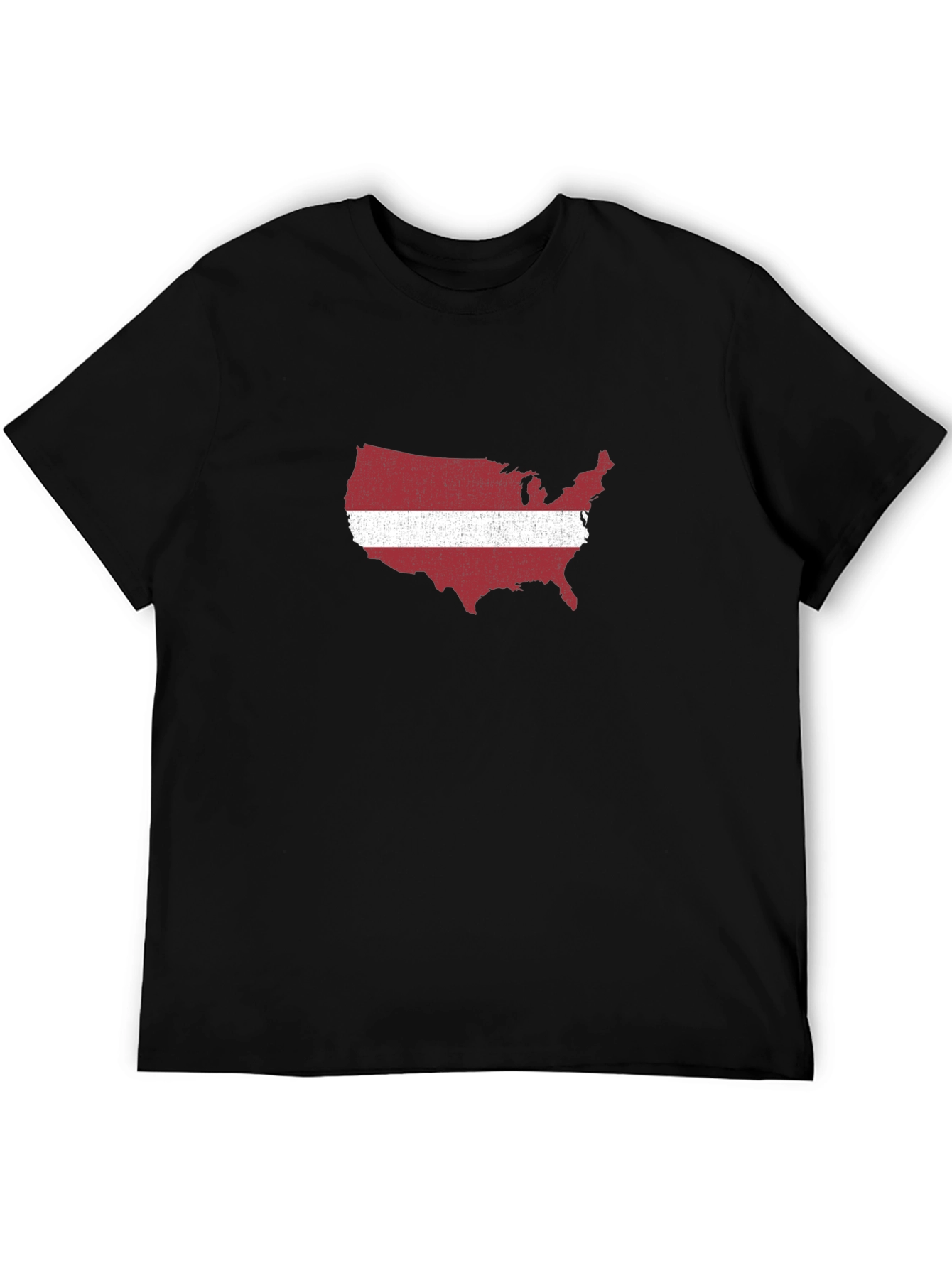 USA Latvia Flag Graphic T-Shirt
