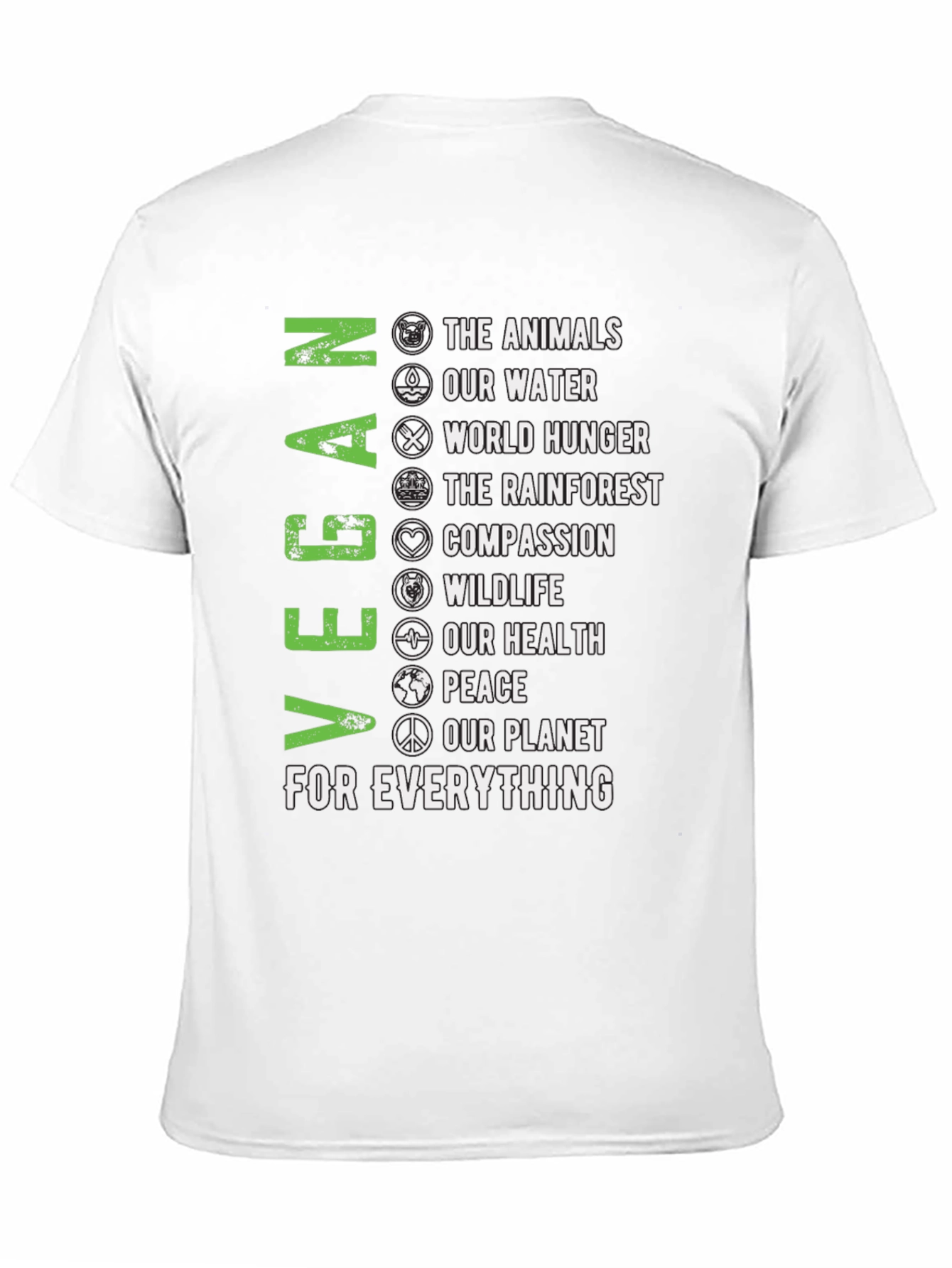 Vegan T-Shirt - Animals Water Planet & More