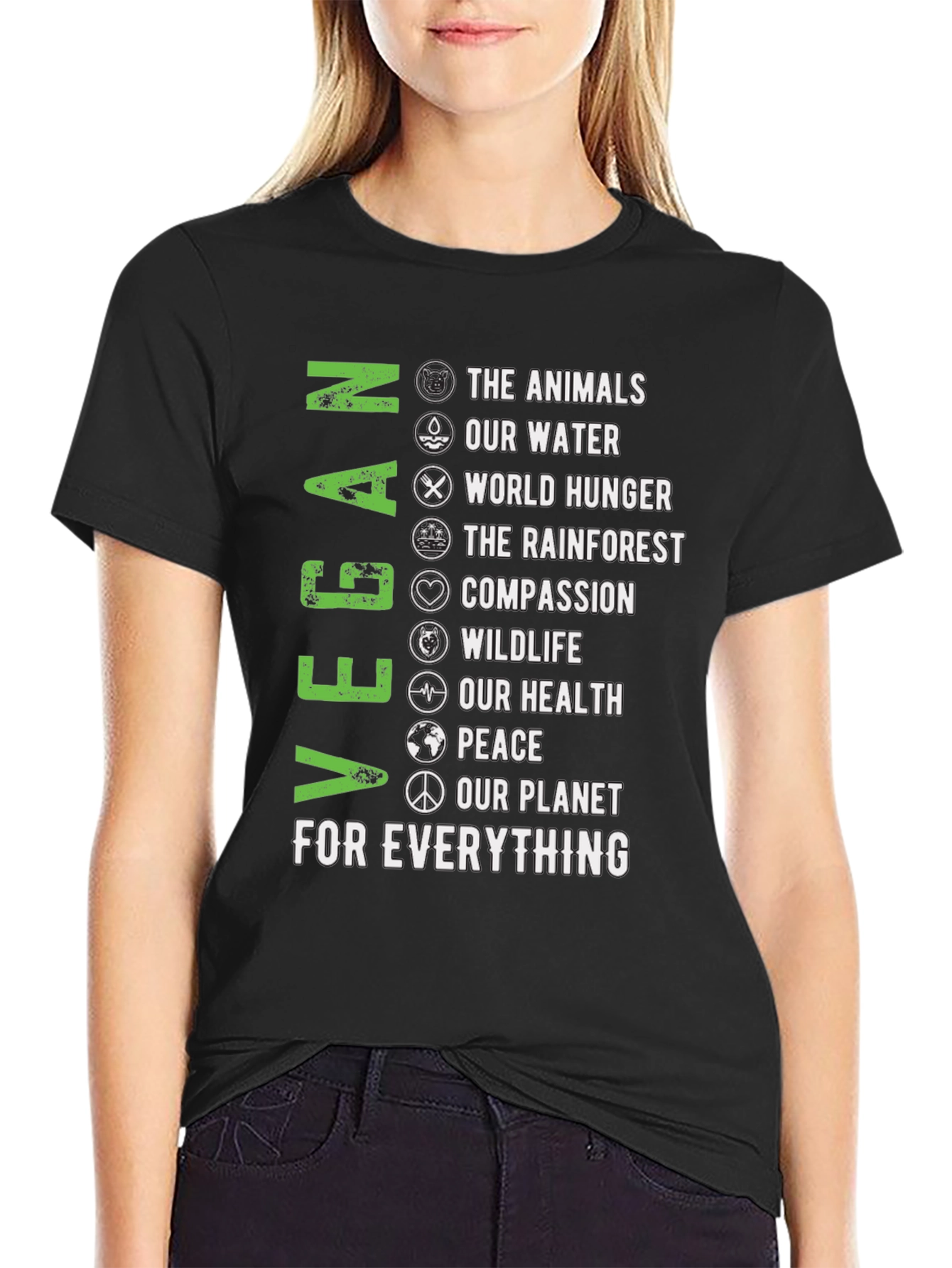 Vegan T-Shirt - Animals Water Planet & More