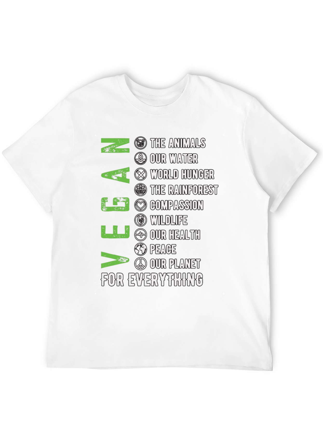 Vegan T-Shirt - Animals Water Planet & More