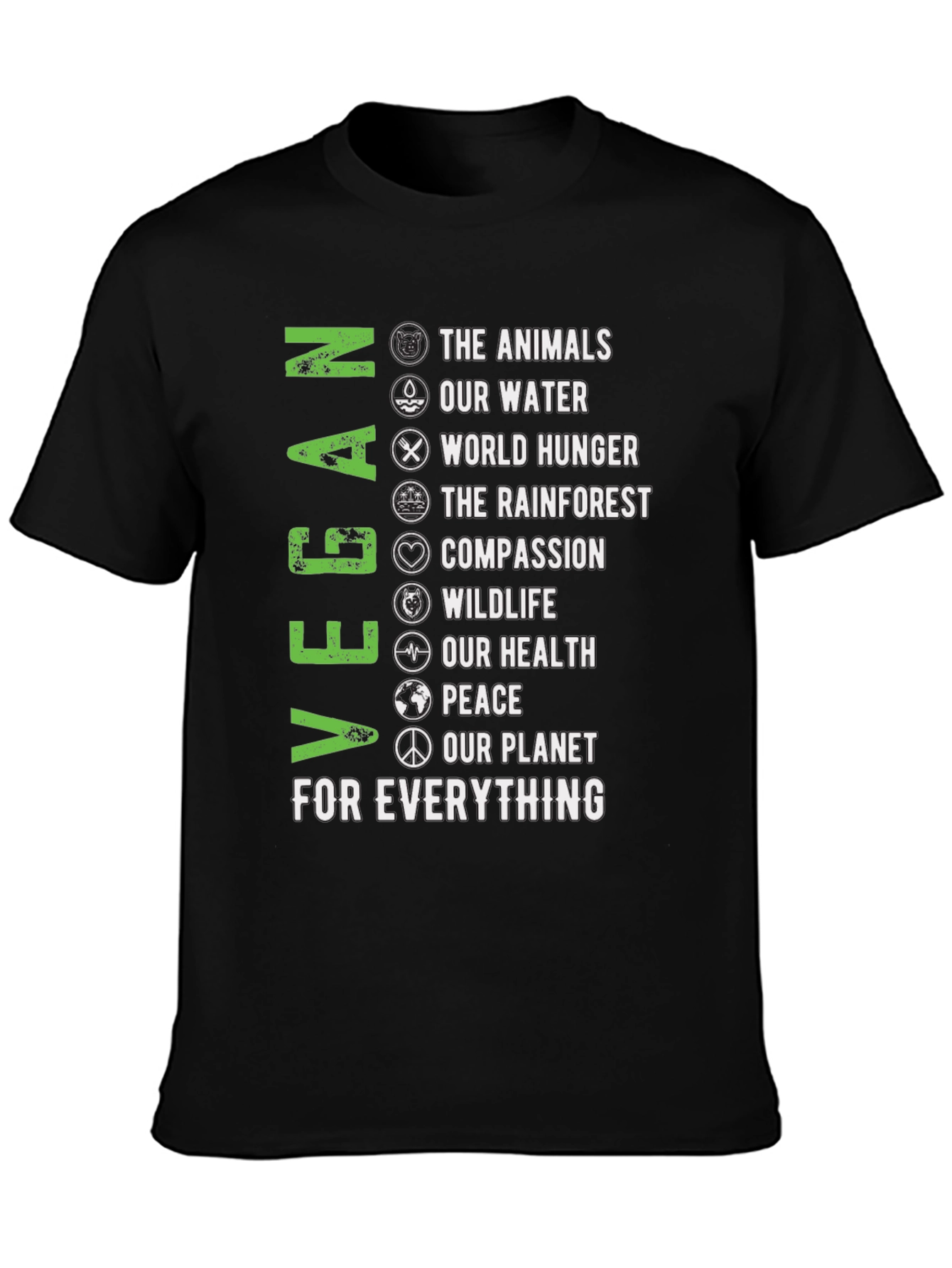 Vegan T-Shirt - Animals Water Planet & More