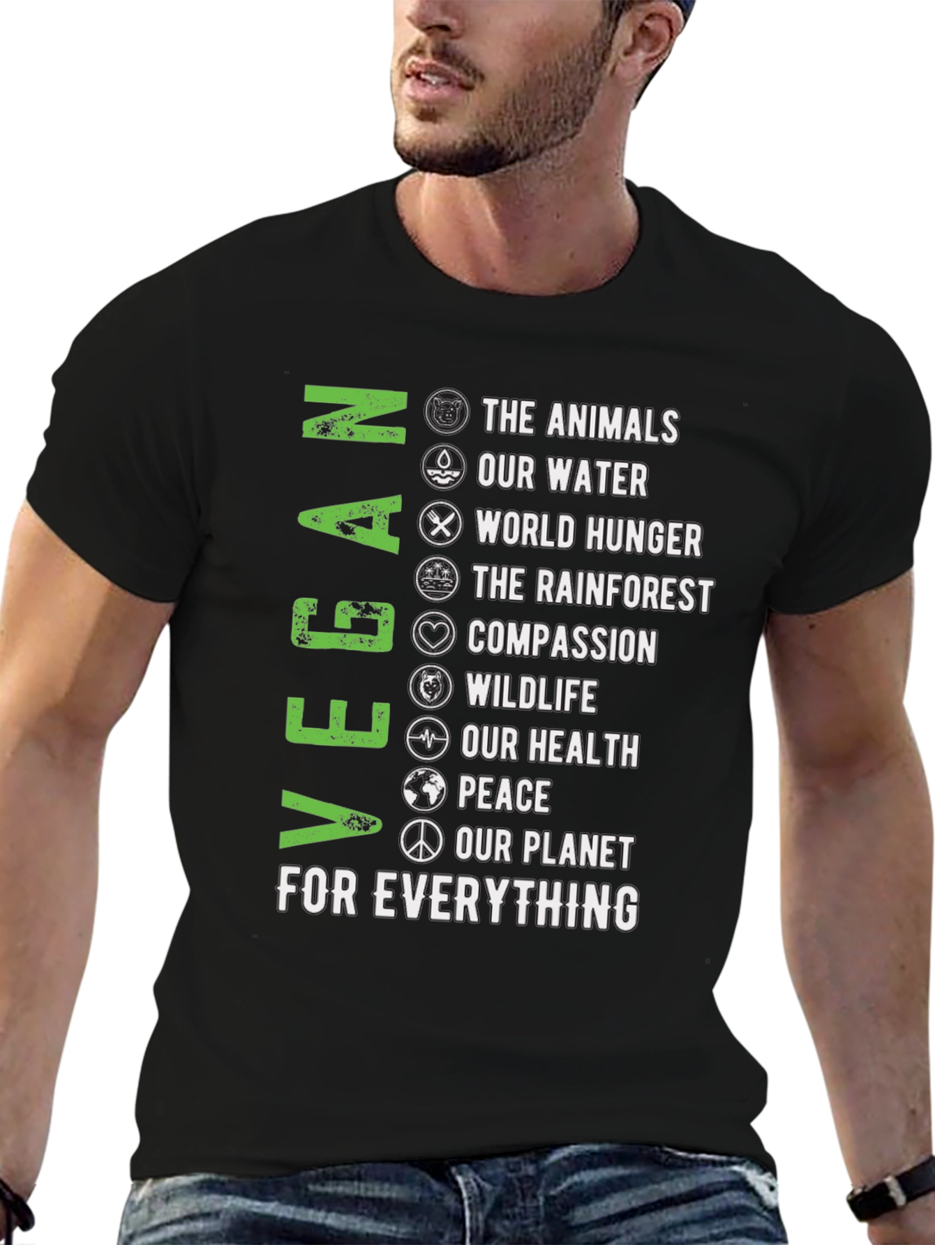 Vegan T-Shirt - Animals Water Planet & More