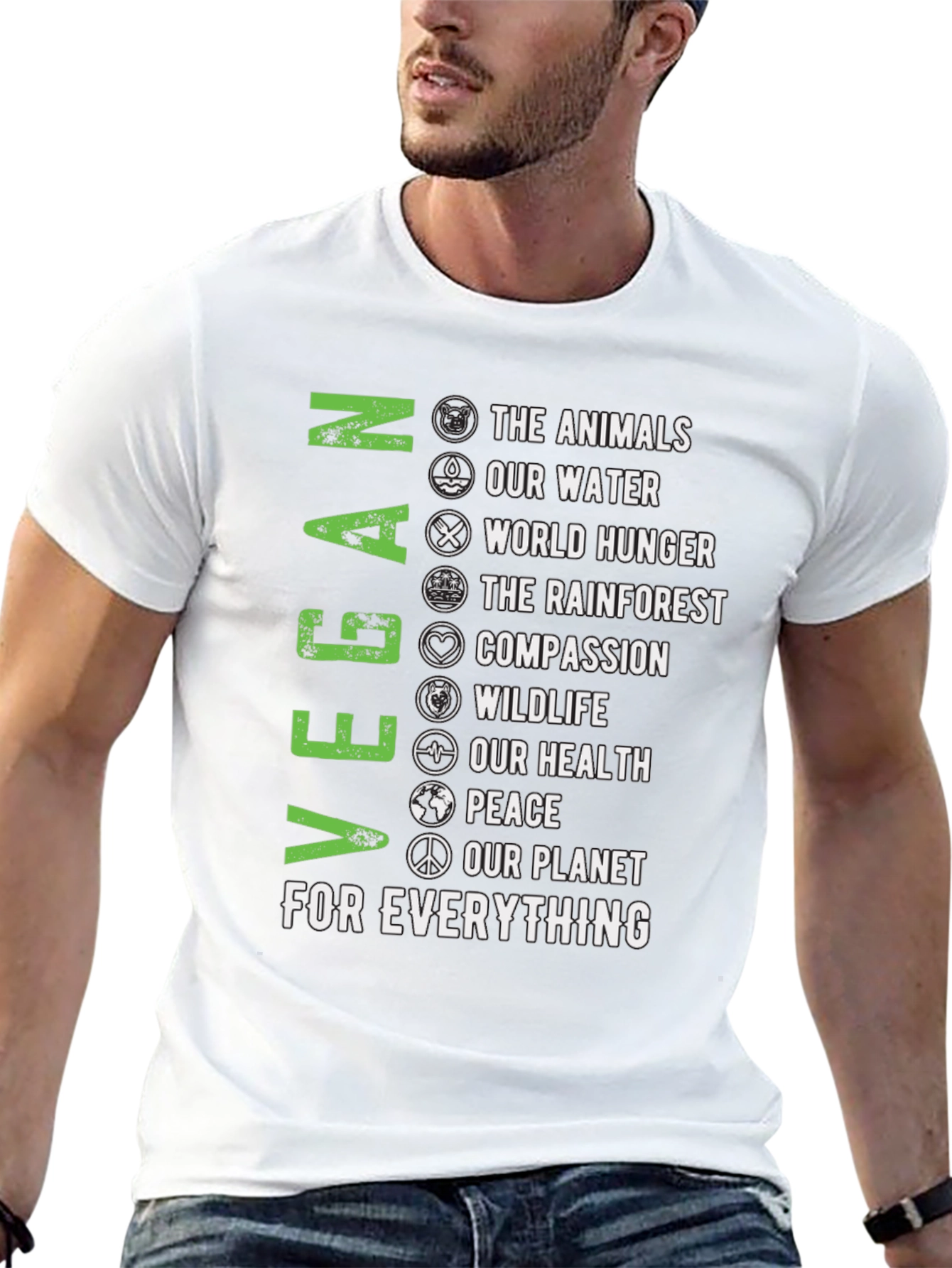 Vegan T-Shirt - Animals Water Planet & More