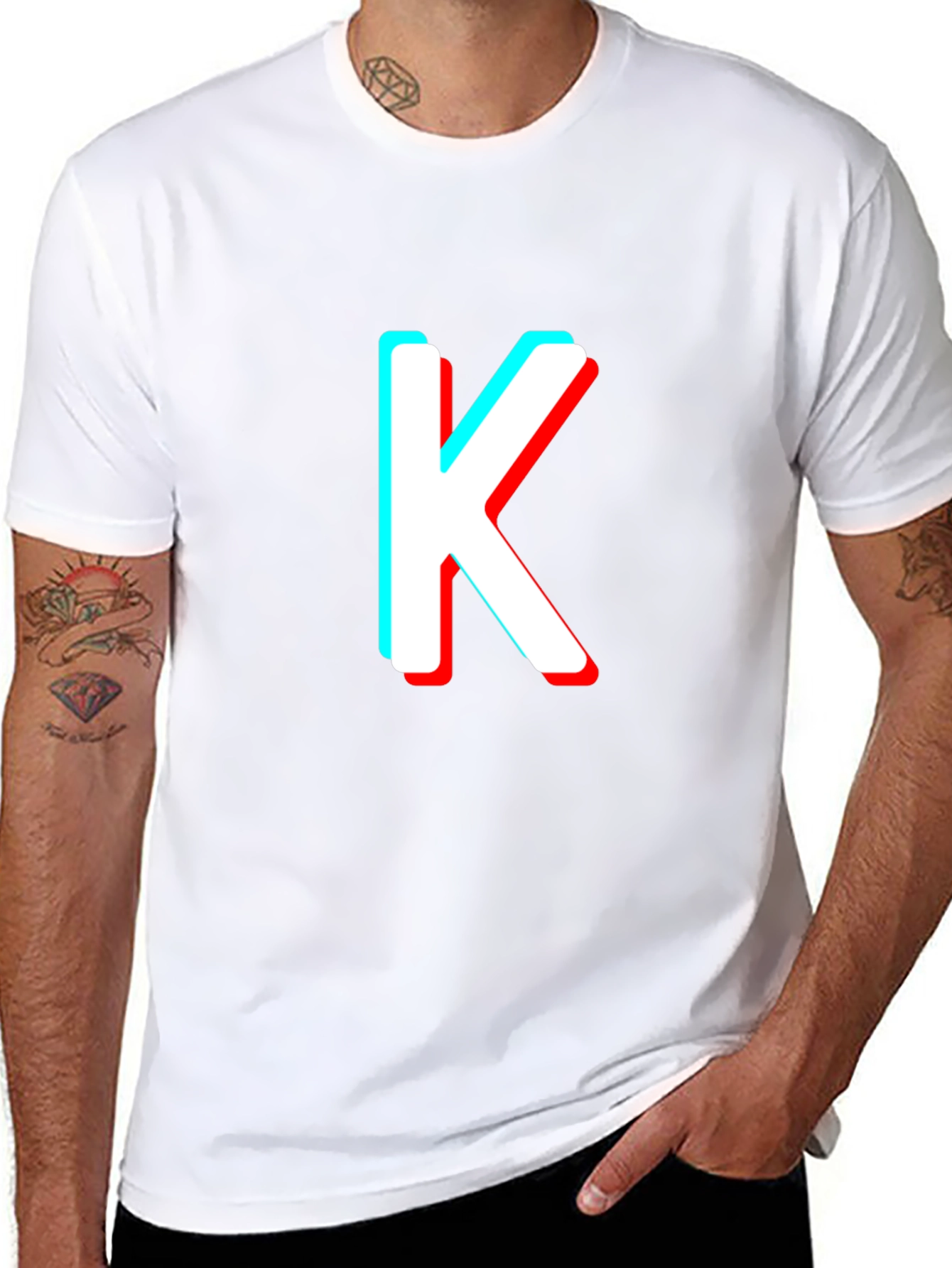 Stereoscopic K Letter T-Shirt