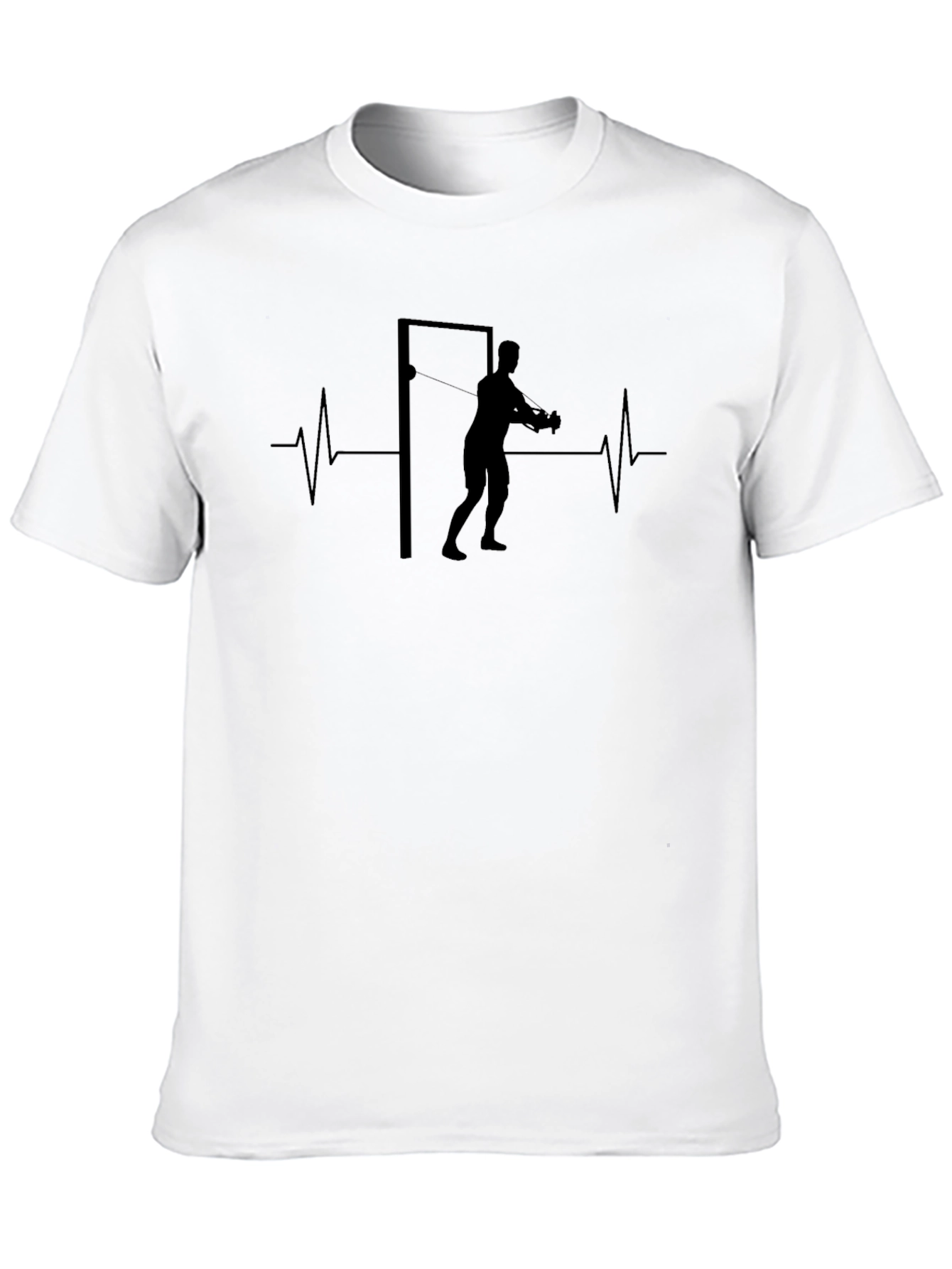 Workout Heartbeat T-Shirt - Black