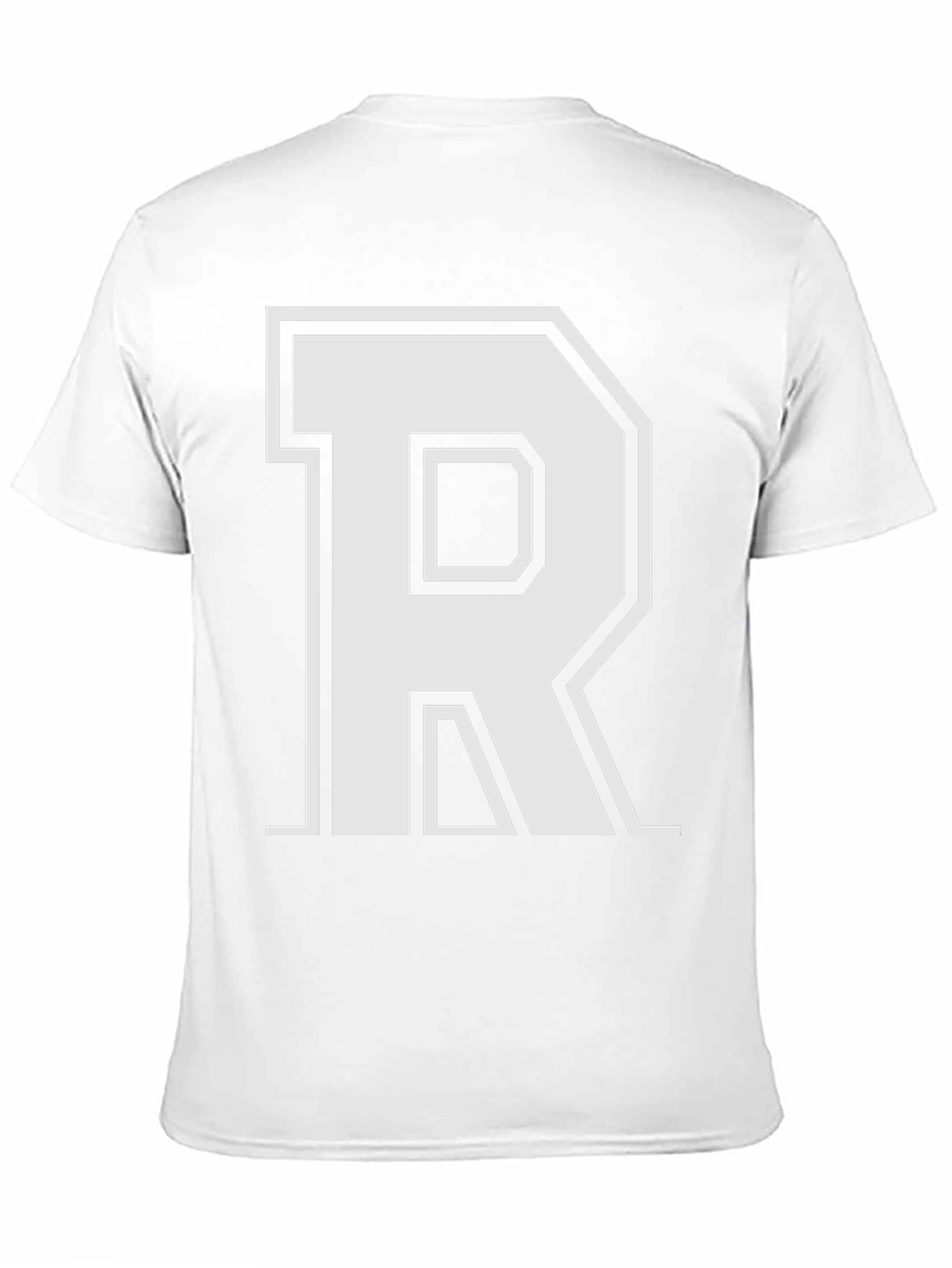 Varsity Style Letter R T-Shirt - Black