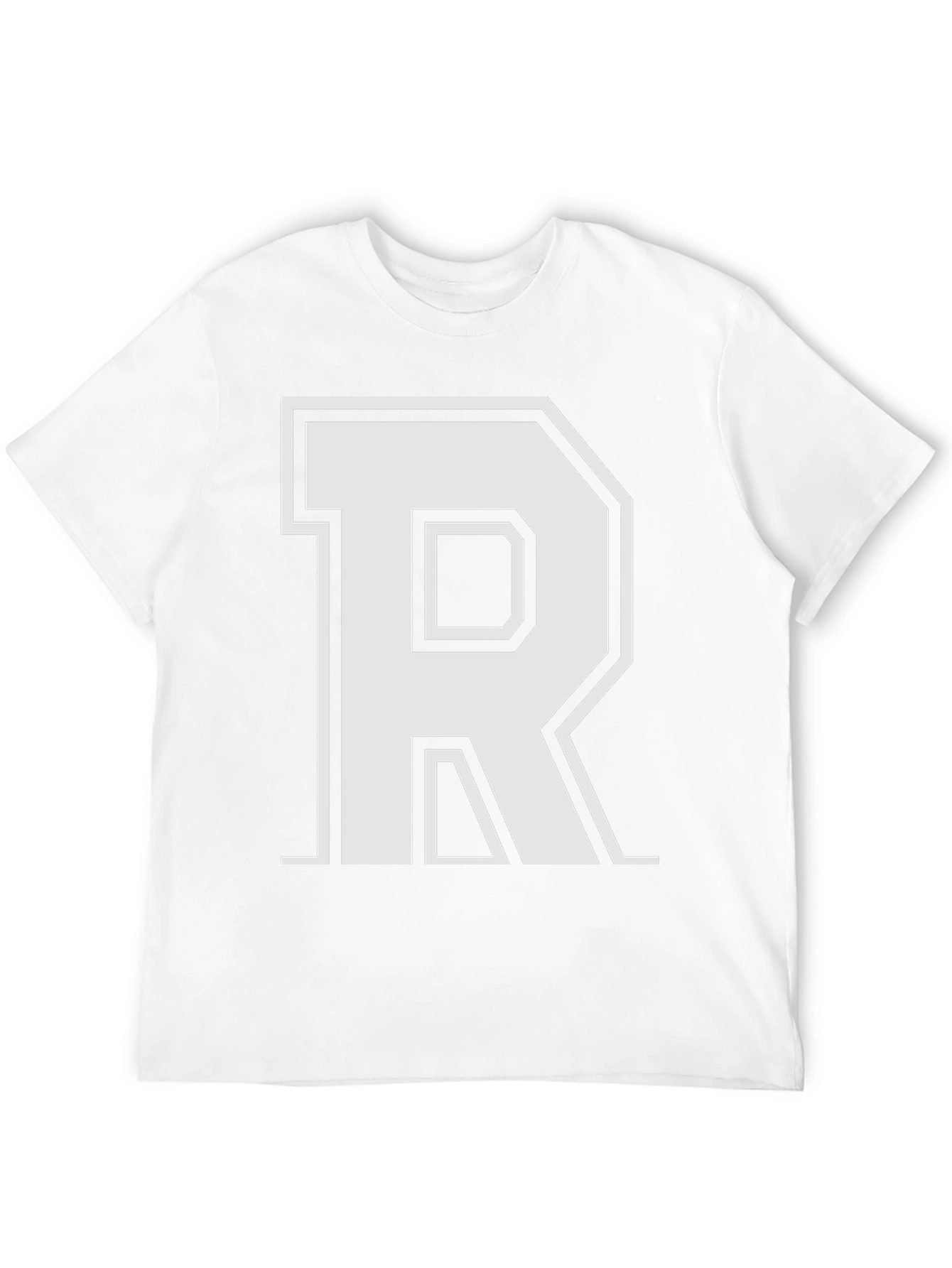 Varsity Style Letter R T-Shirt - Black