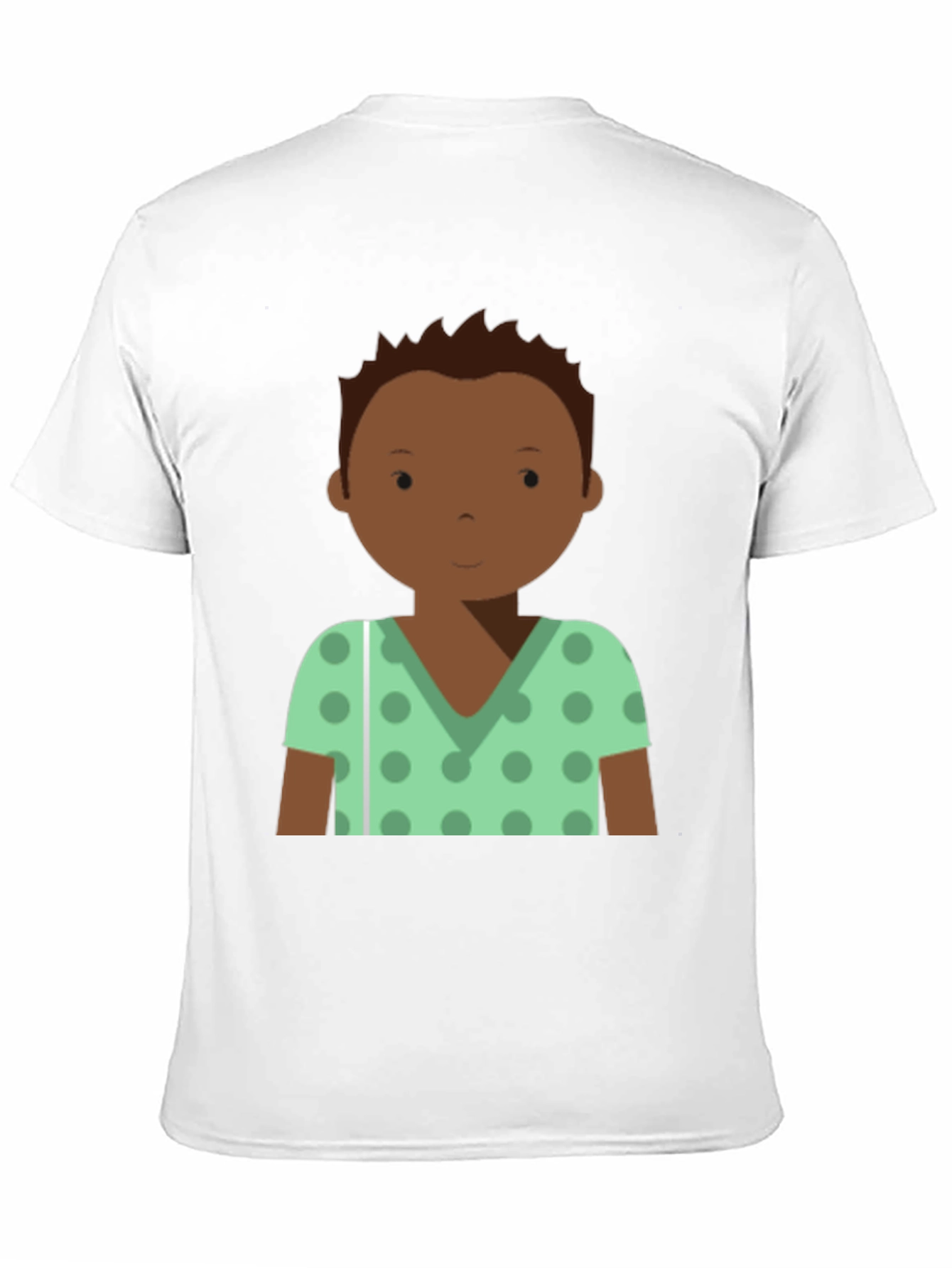 Cartoon Boy Graphic Tee - Soft Black T-Shirt
