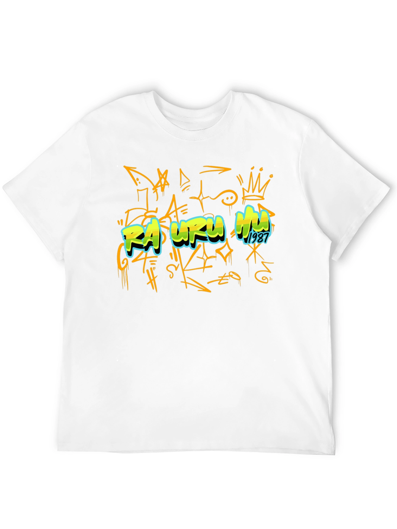 Graffiti Art Black T-Shirt - Rasuru Hu 1987