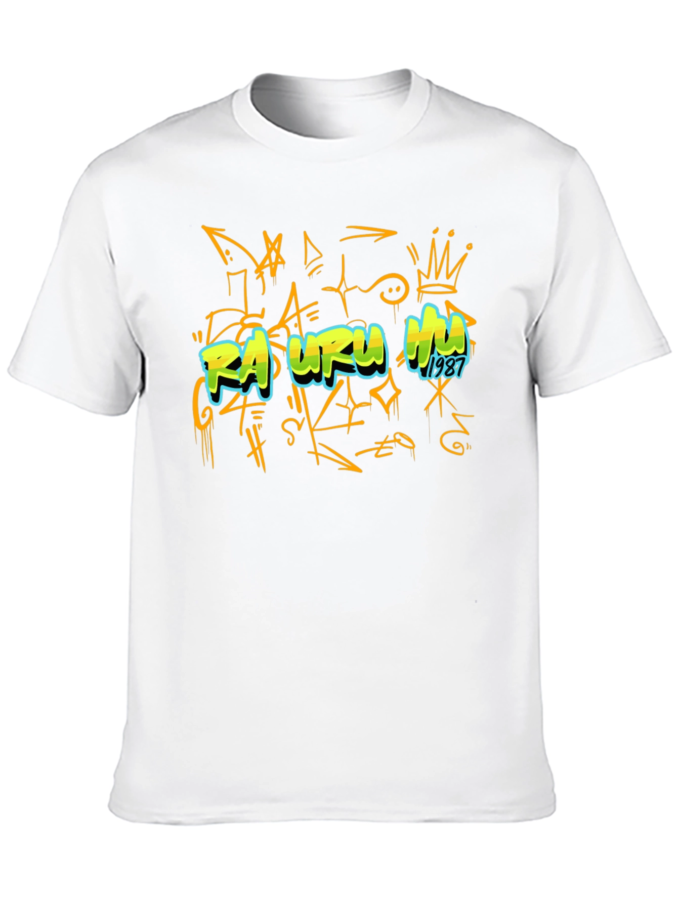 Graffiti Art Black T-Shirt - Rasuru Hu 1987
