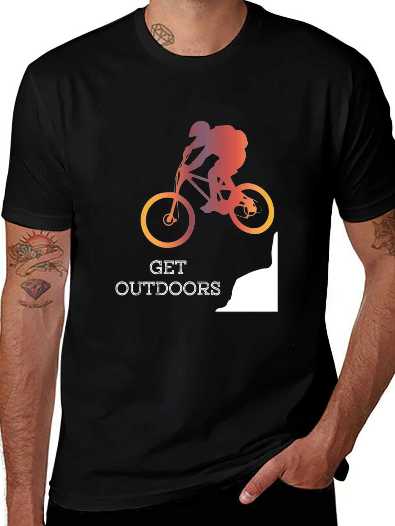 Get Outdoors Mountain Biking T-Shirt