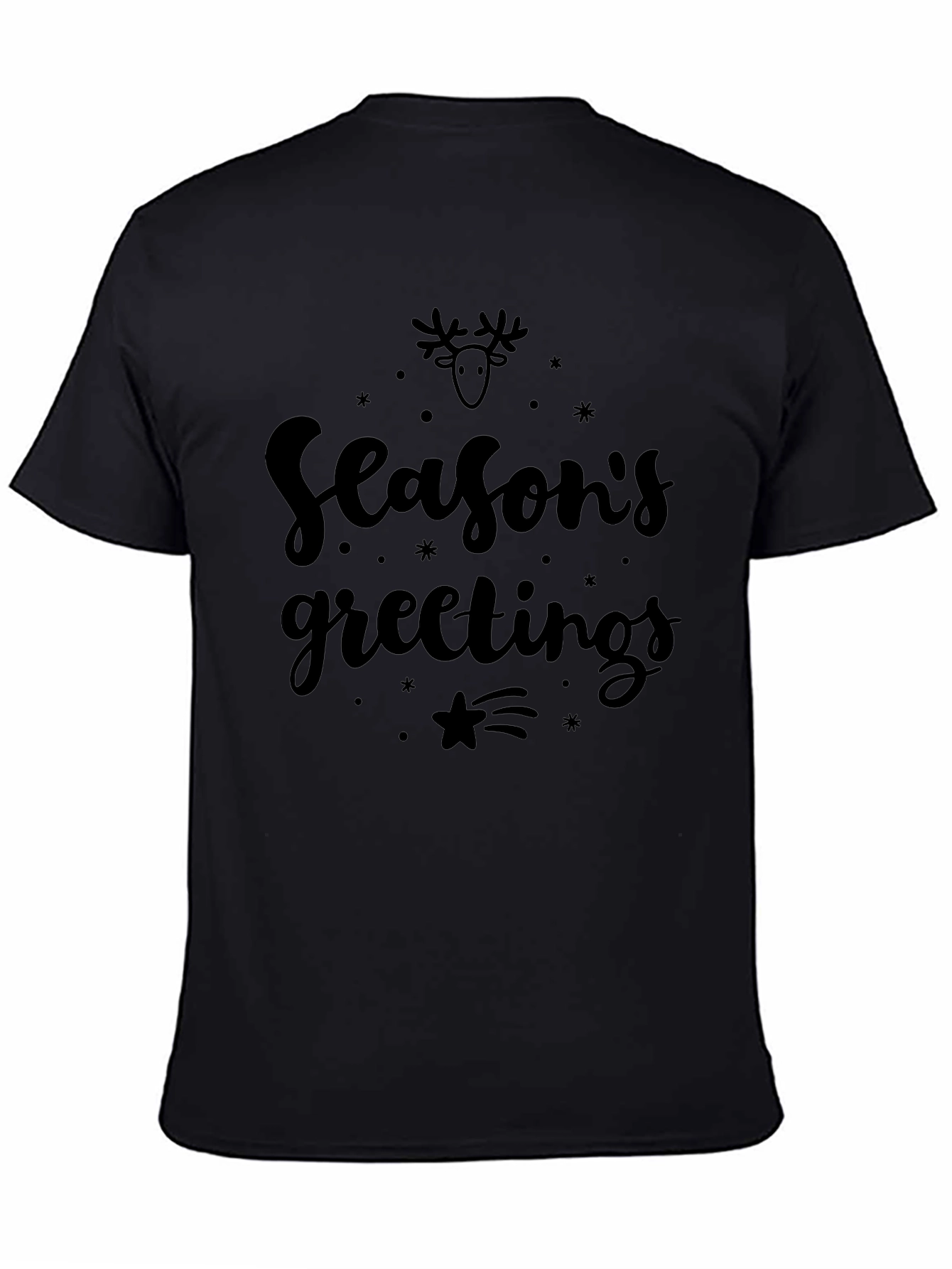 Seasons Greetings Black T-Shirt