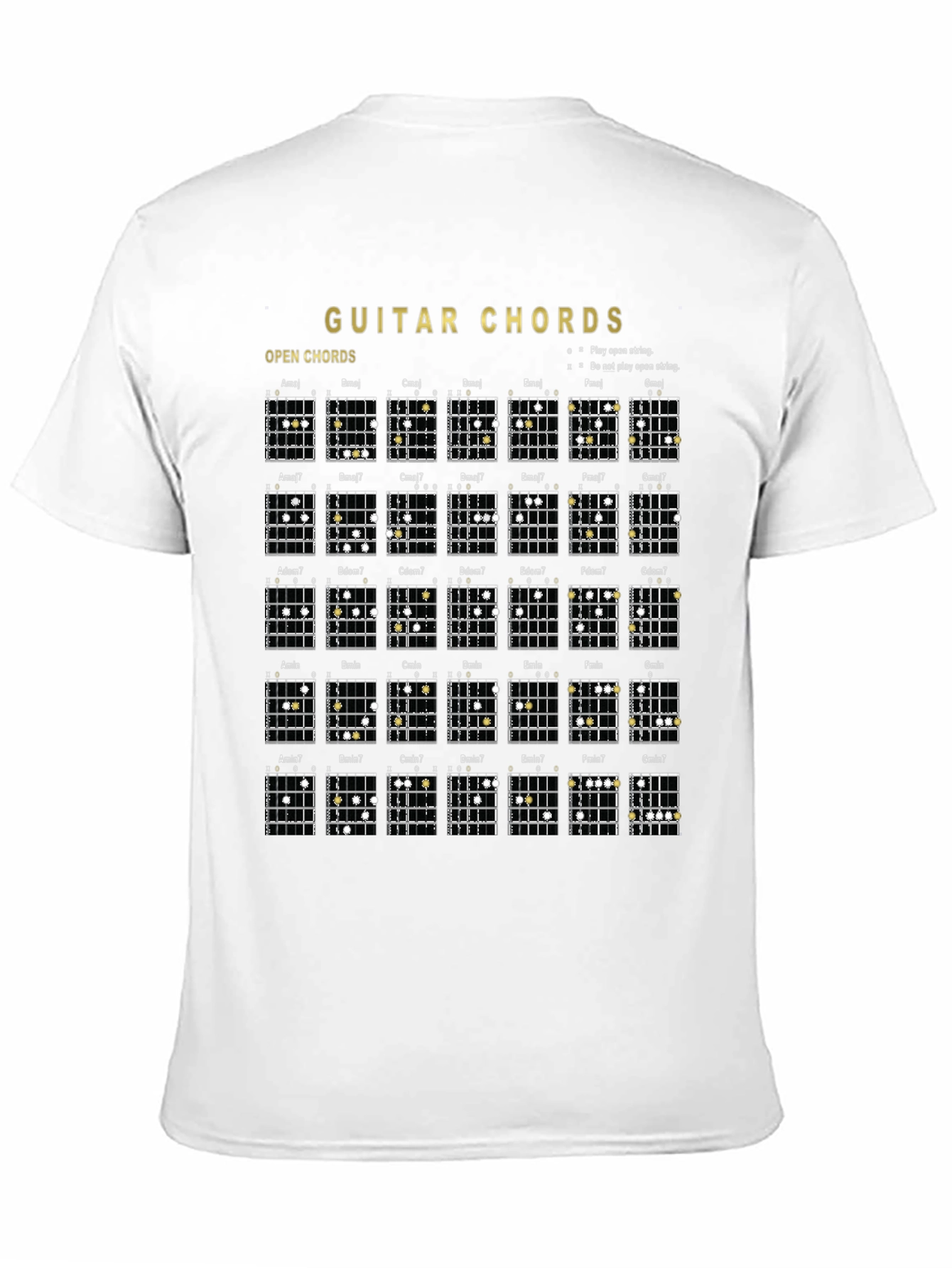 Guitar Chords Graphic Print T-Shirt