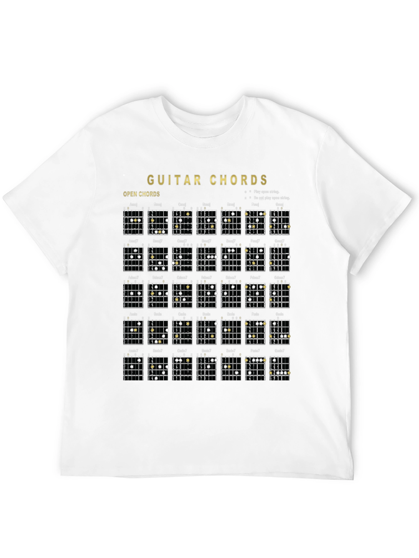 Guitar Chords Graphic Print T-Shirt