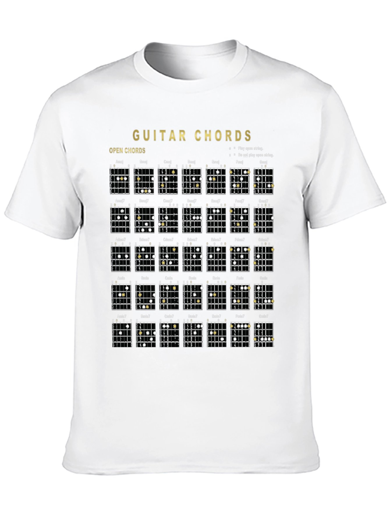 Guitar Chords Graphic Print T-Shirt