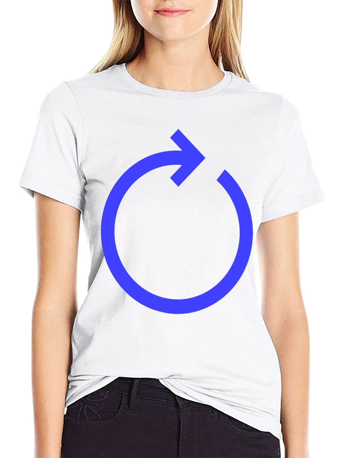 Circular Arrow Graphic Tee - Modern Design Casual Style