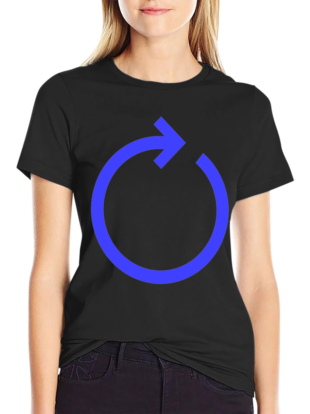 Circular Arrow Graphic Tee - Modern Design Casual Style