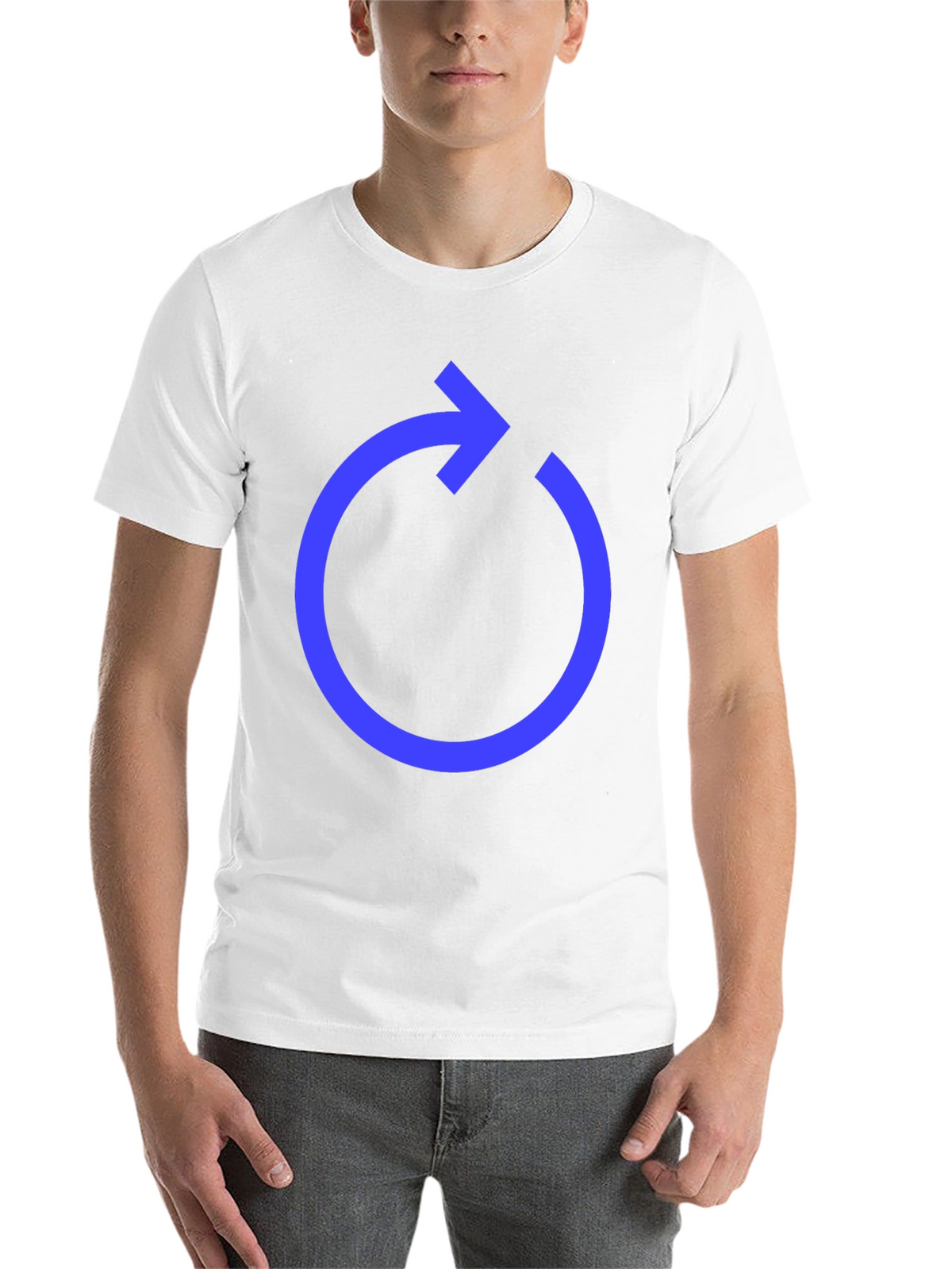 Circular Arrow Graphic Tee - Modern Design Casual Style