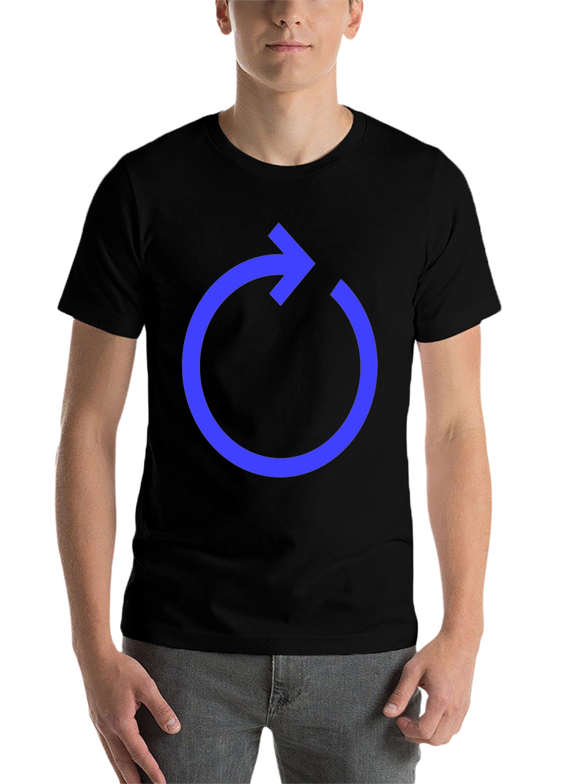 Circular Arrow Graphic Tee - Modern Design Casual Style