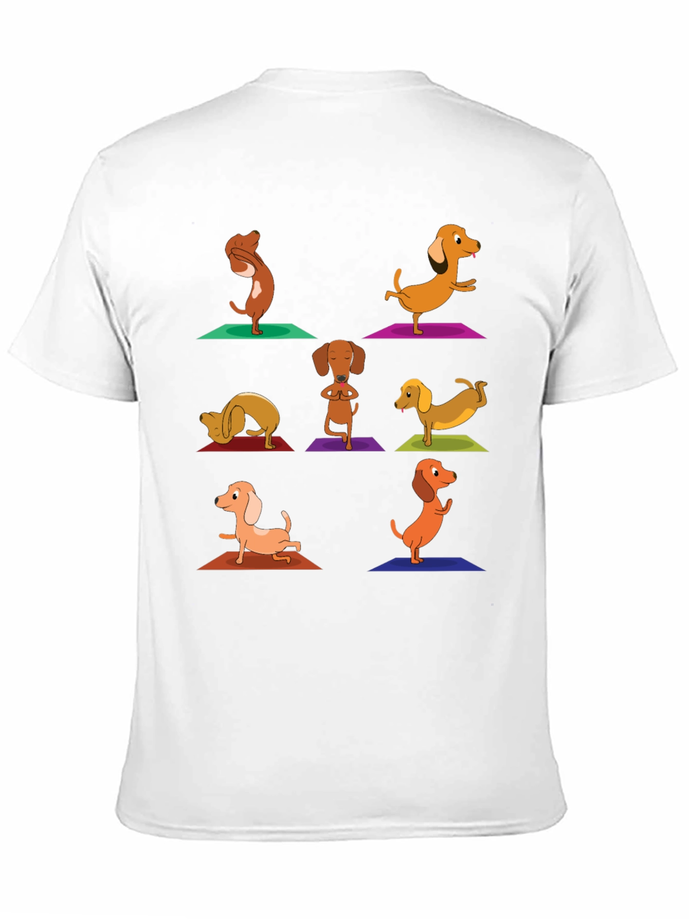 Yoga Dachshund Graphic Tee - Black