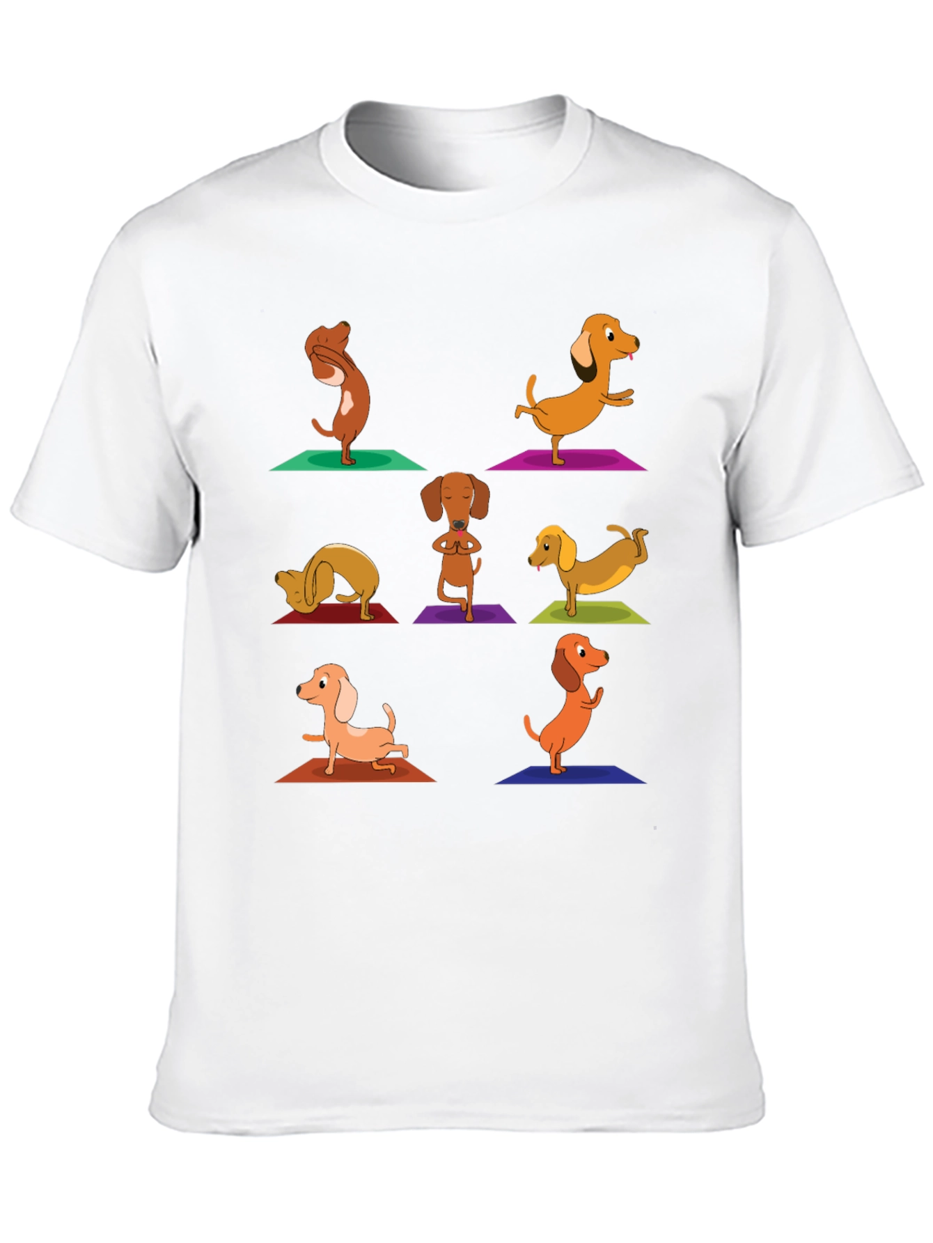 Yoga Dachshund Graphic Tee - Black