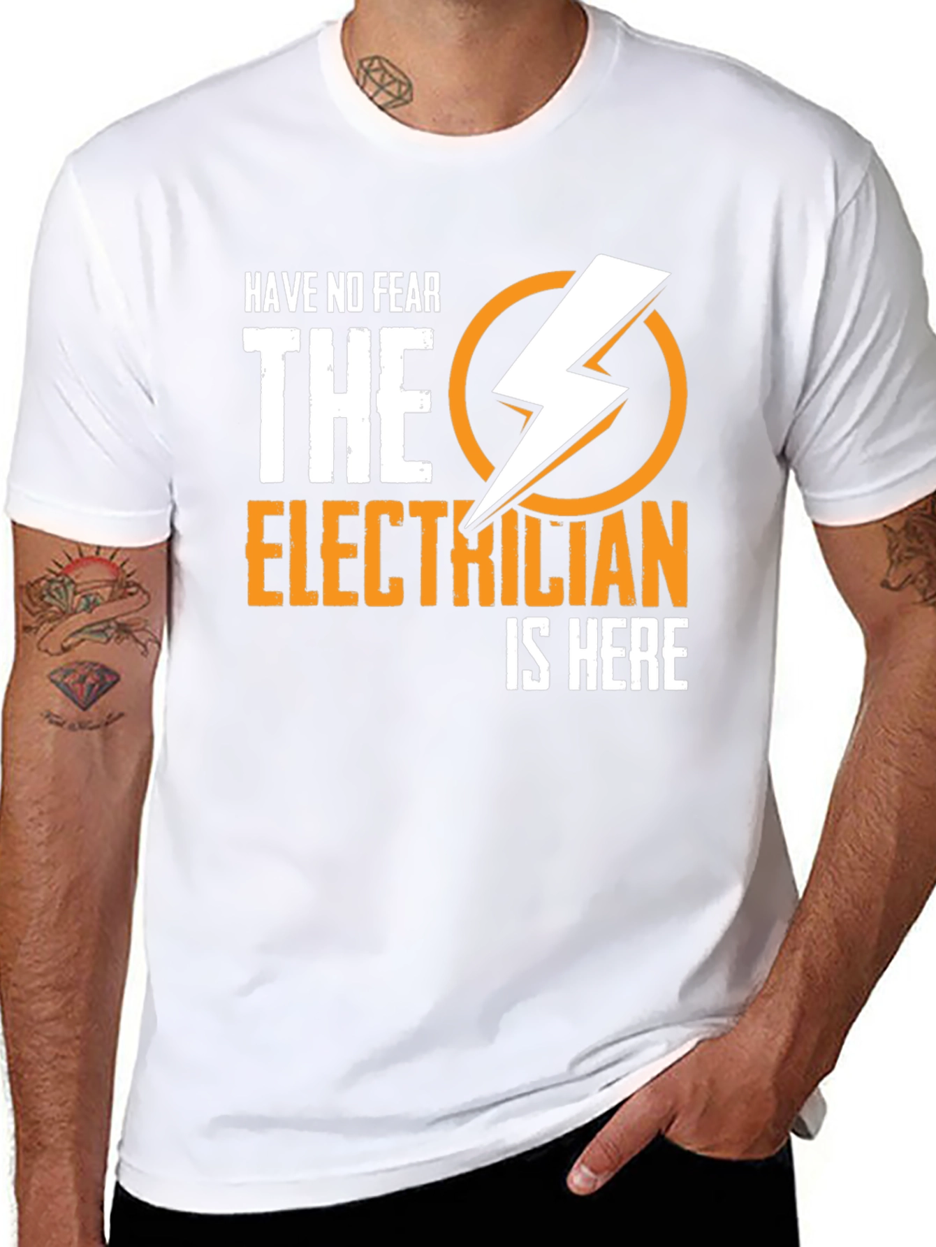 Electrician Humor T-Shirt - Have No Fear Design