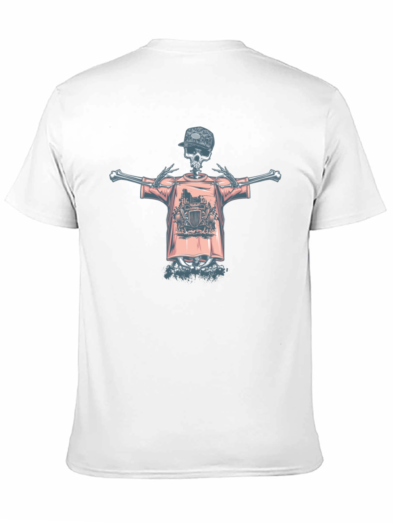 Skeleton Graphic Tee - Edgy Streetwear