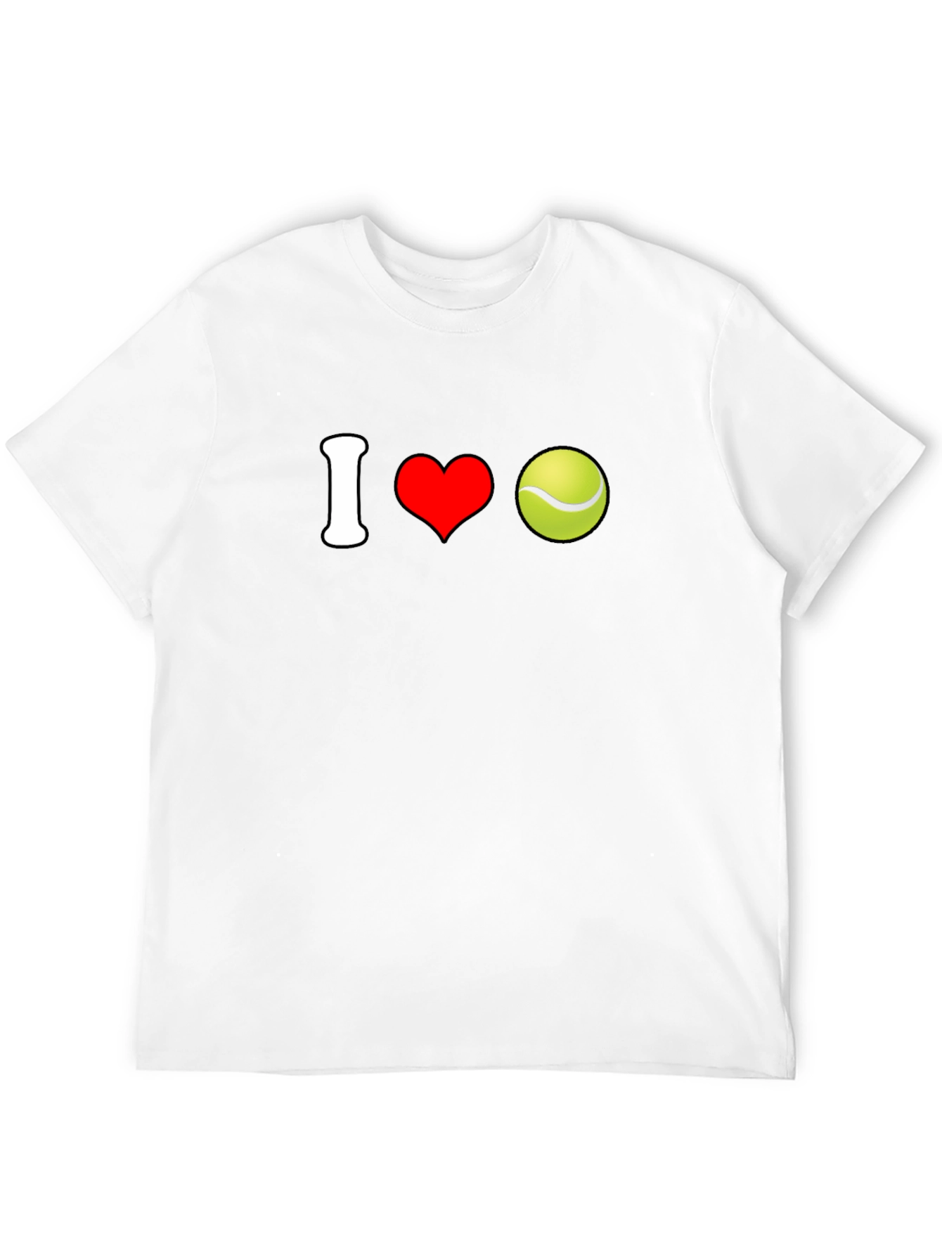 I Love Tennis Graphic Tee - Soft Cotton Blend