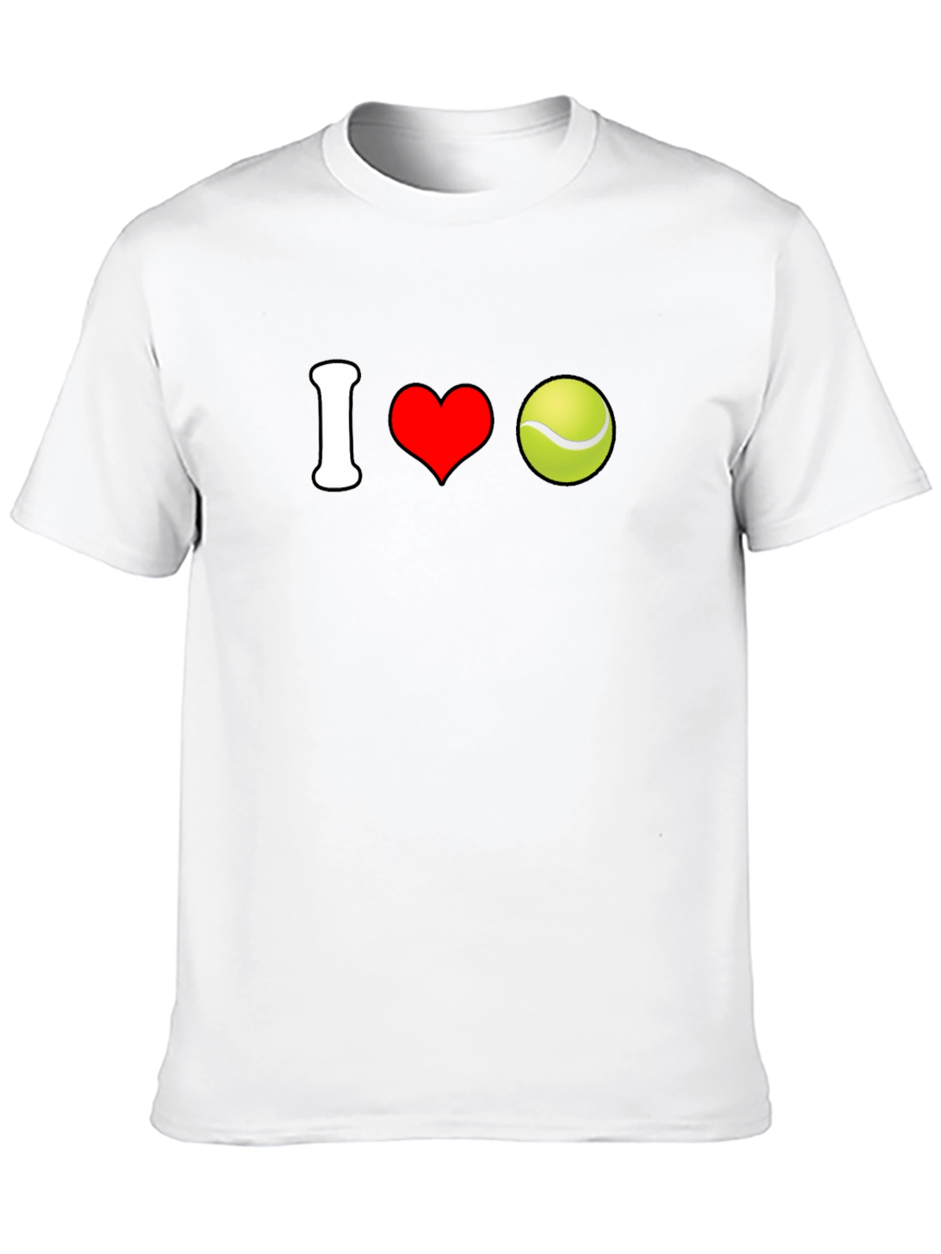 I Love Tennis Graphic Tee - Soft Cotton Blend