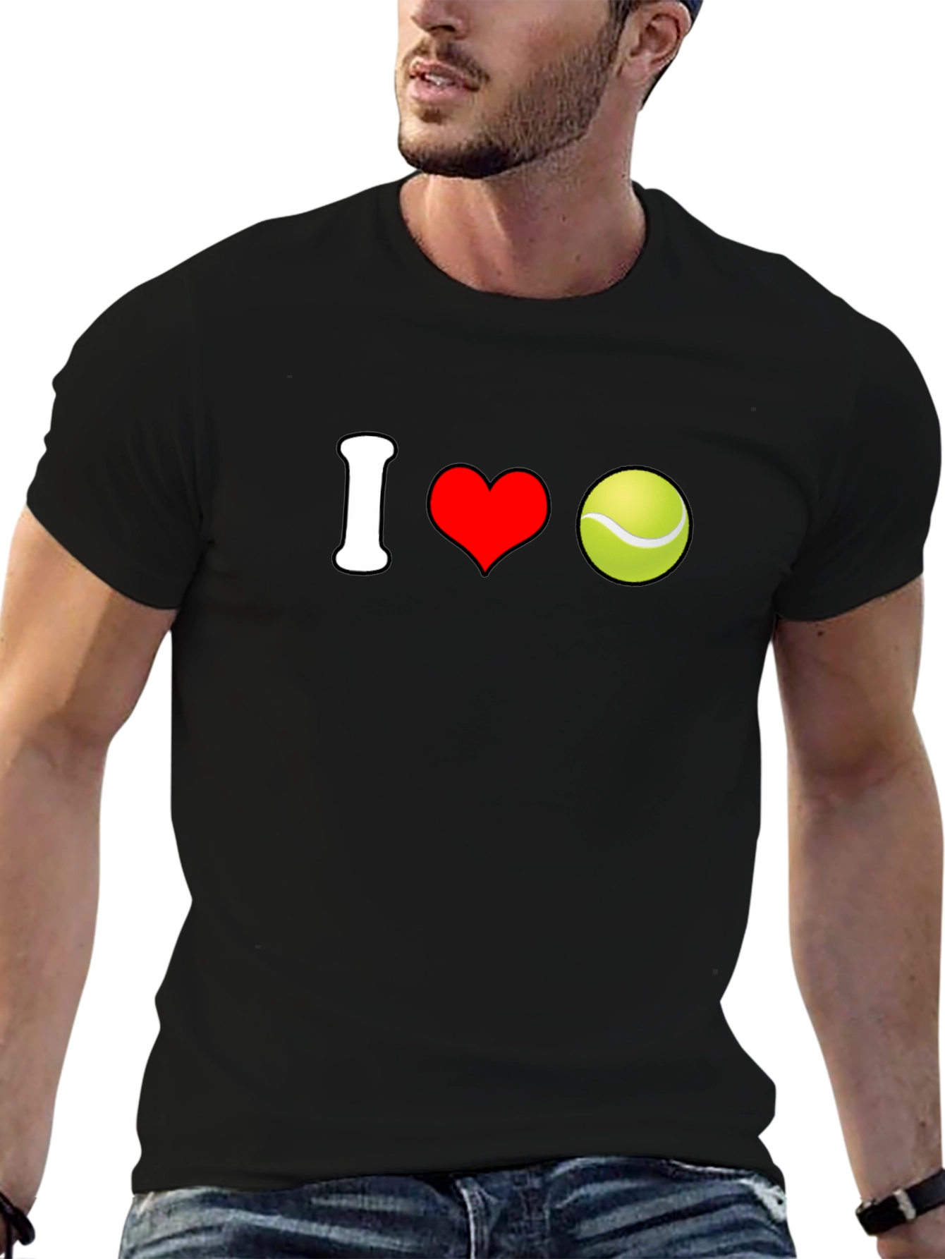 I Love Tennis Graphic Tee - Soft Cotton Blend