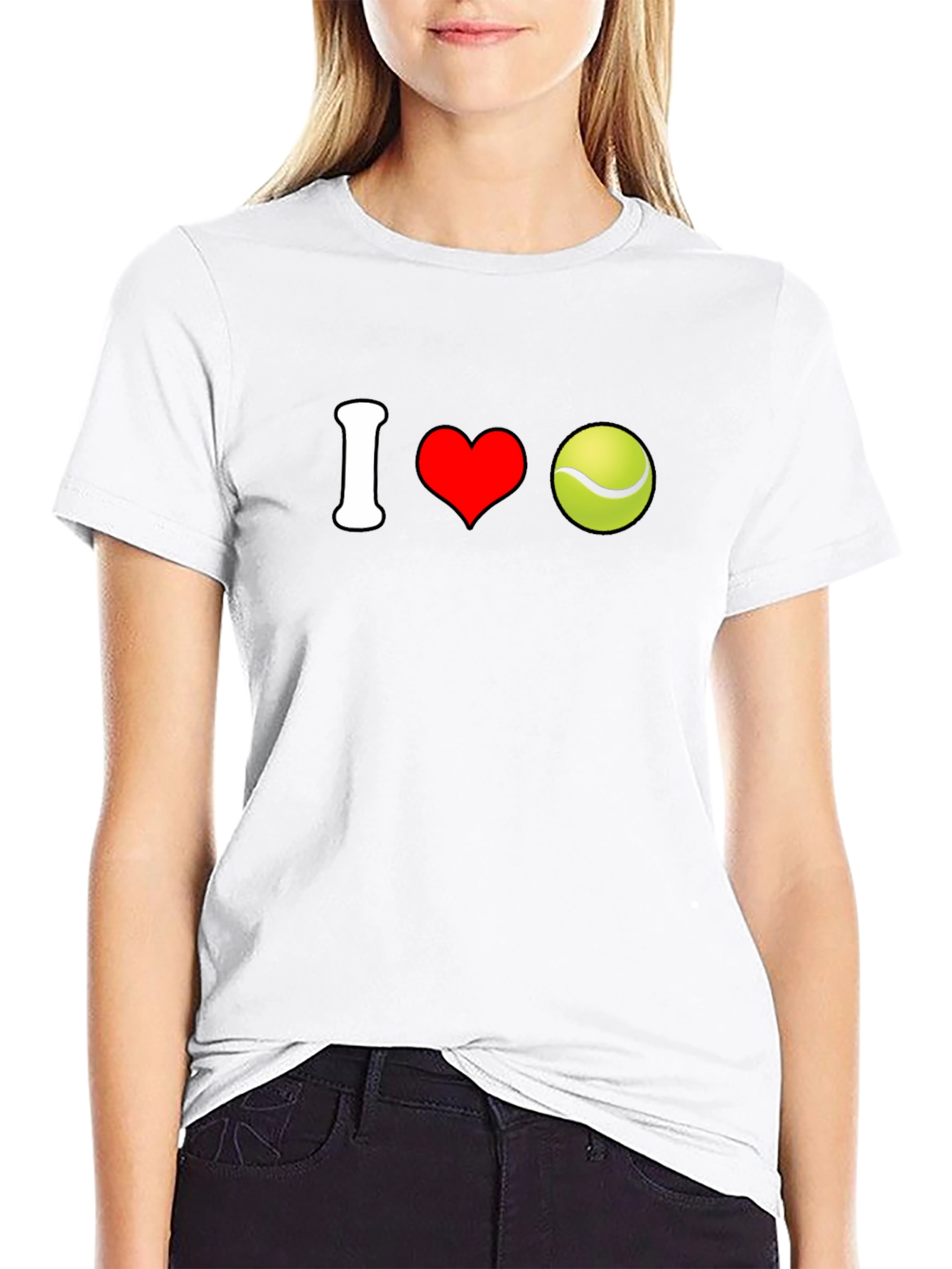 I Love Tennis Graphic Tee - Soft Cotton Blend